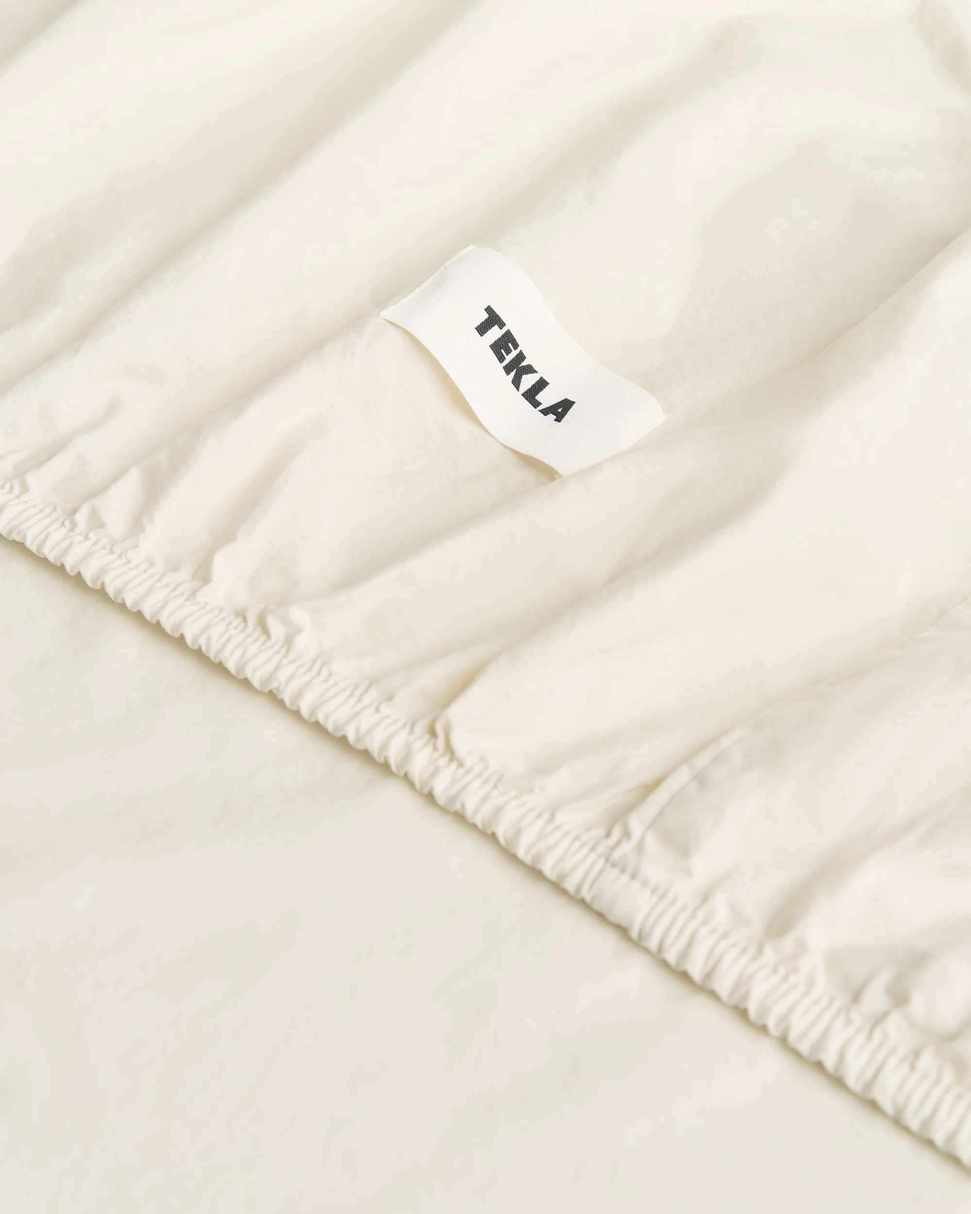 Percale Fitted Sheet - Winter White - Image 2