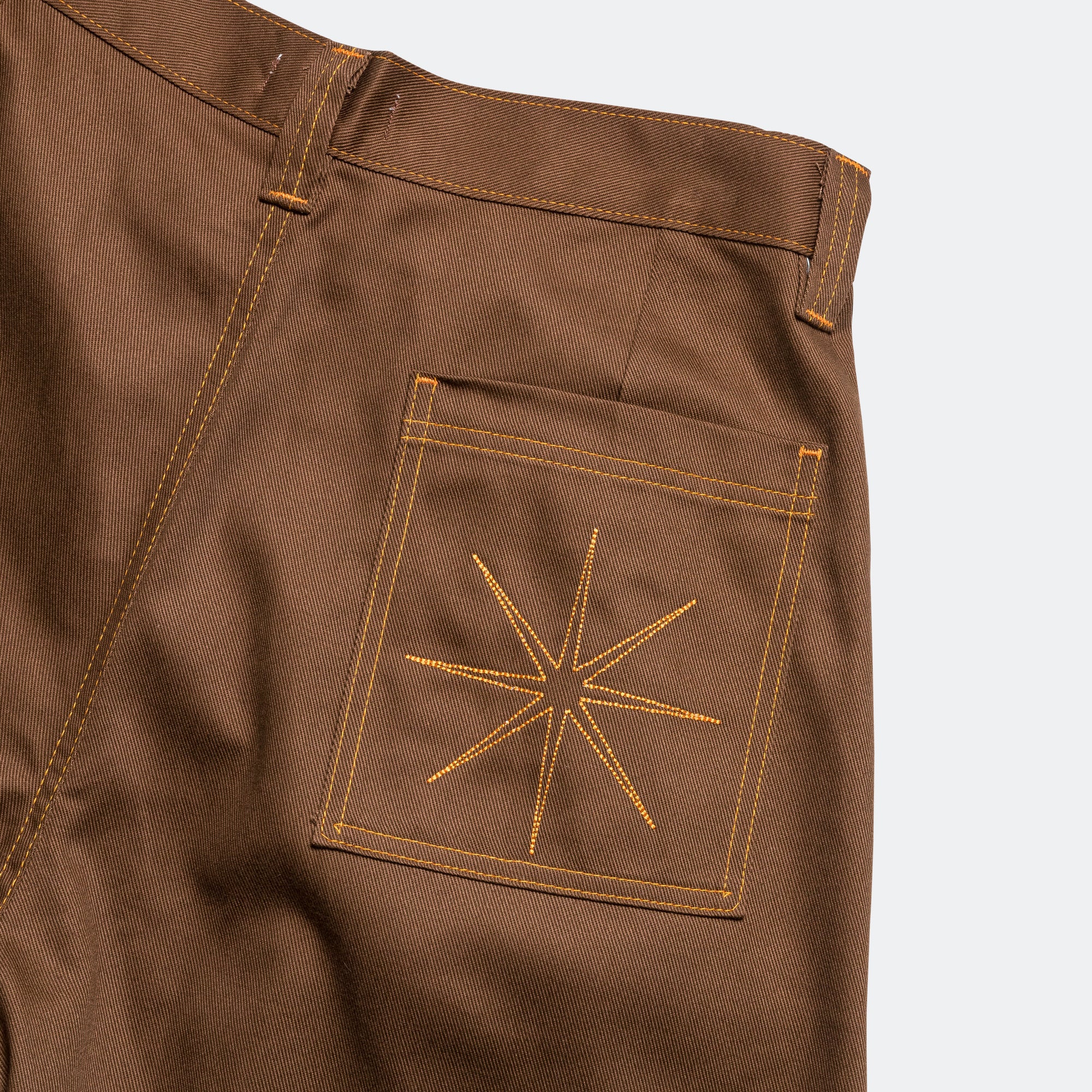 Pleated Oversized Shorts - Brown/Orange - Image 5