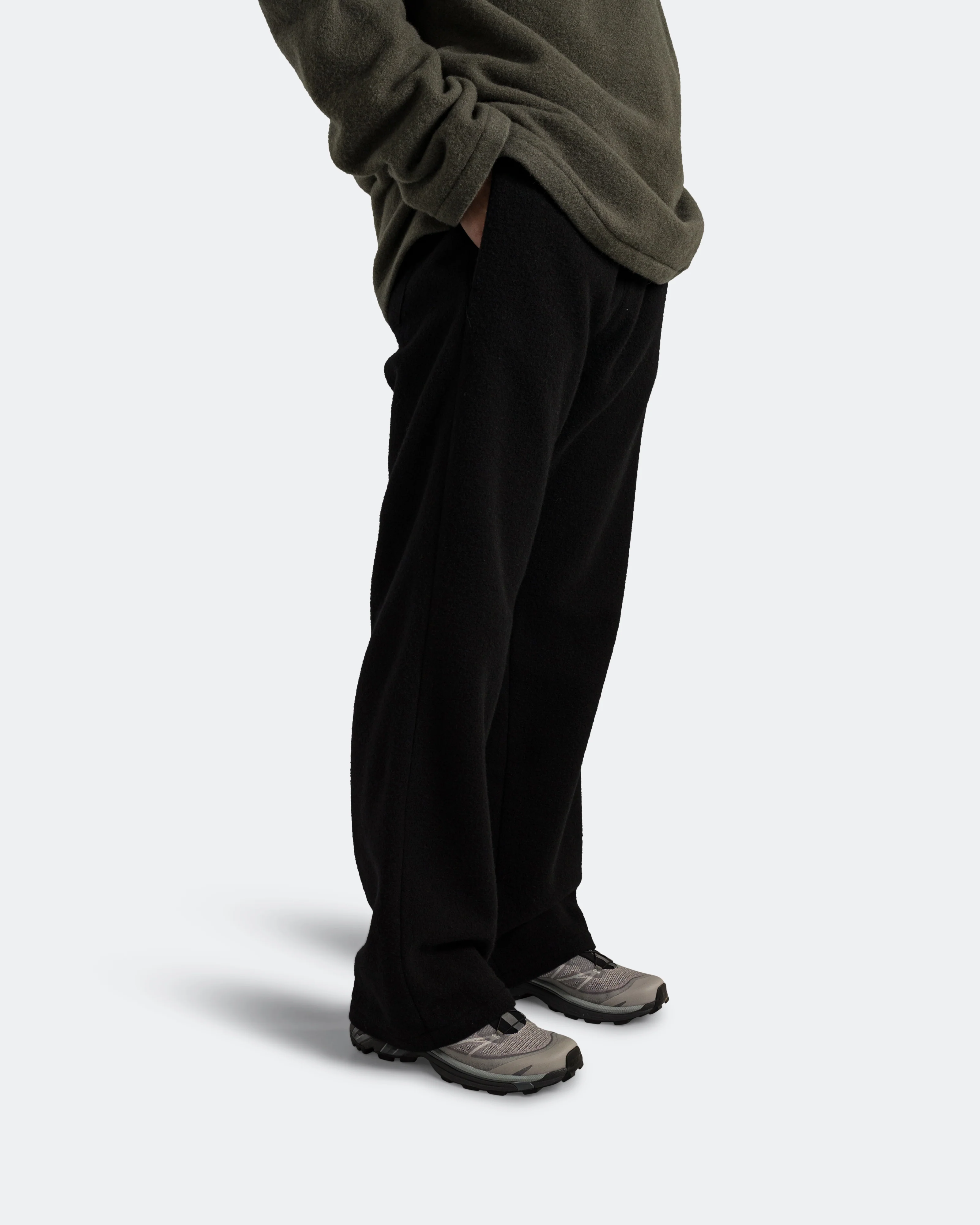 Polar Fleece Trousers - Black Natural Fleece - Image 3