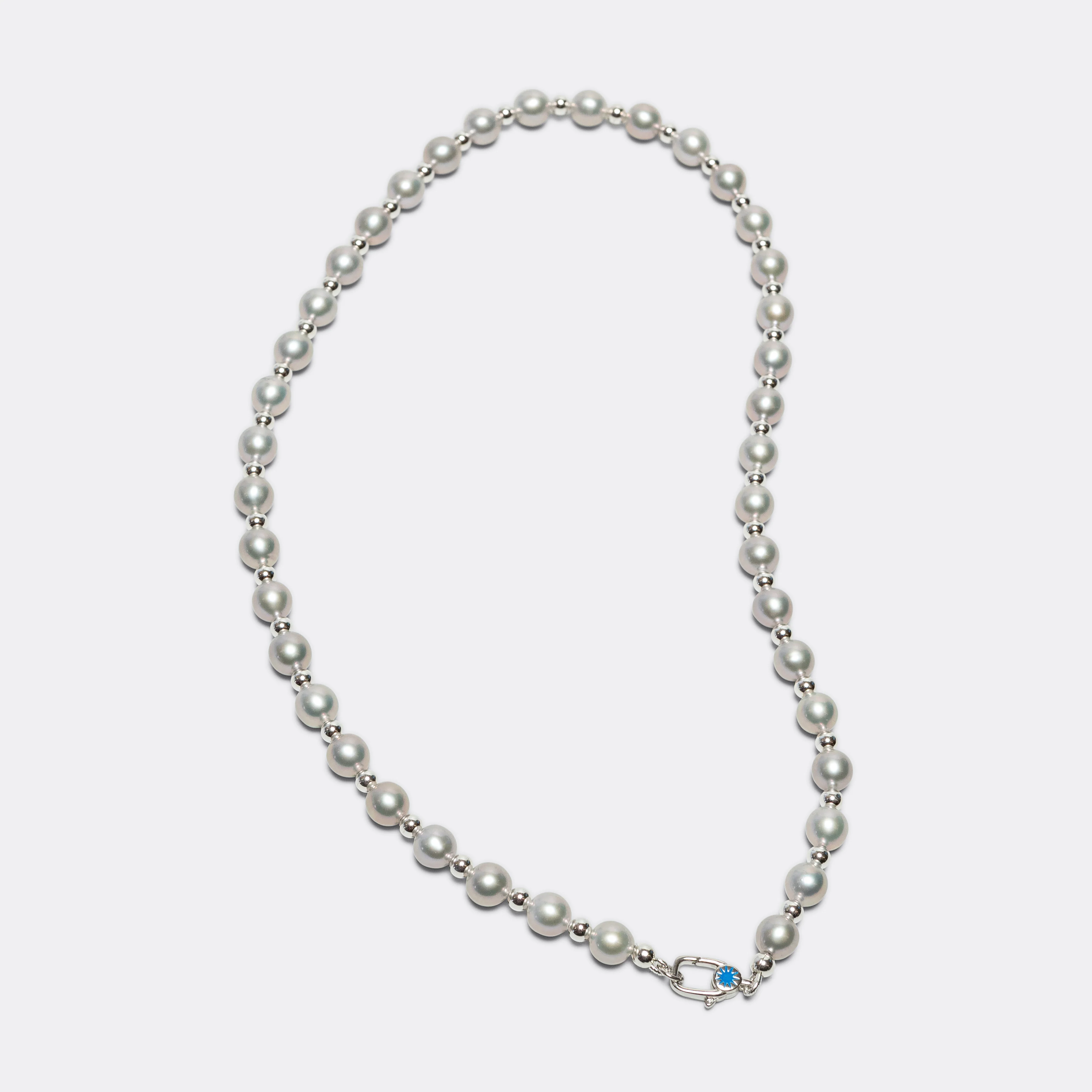 PPF Pearl Necklace - Silver Shine - Image 4