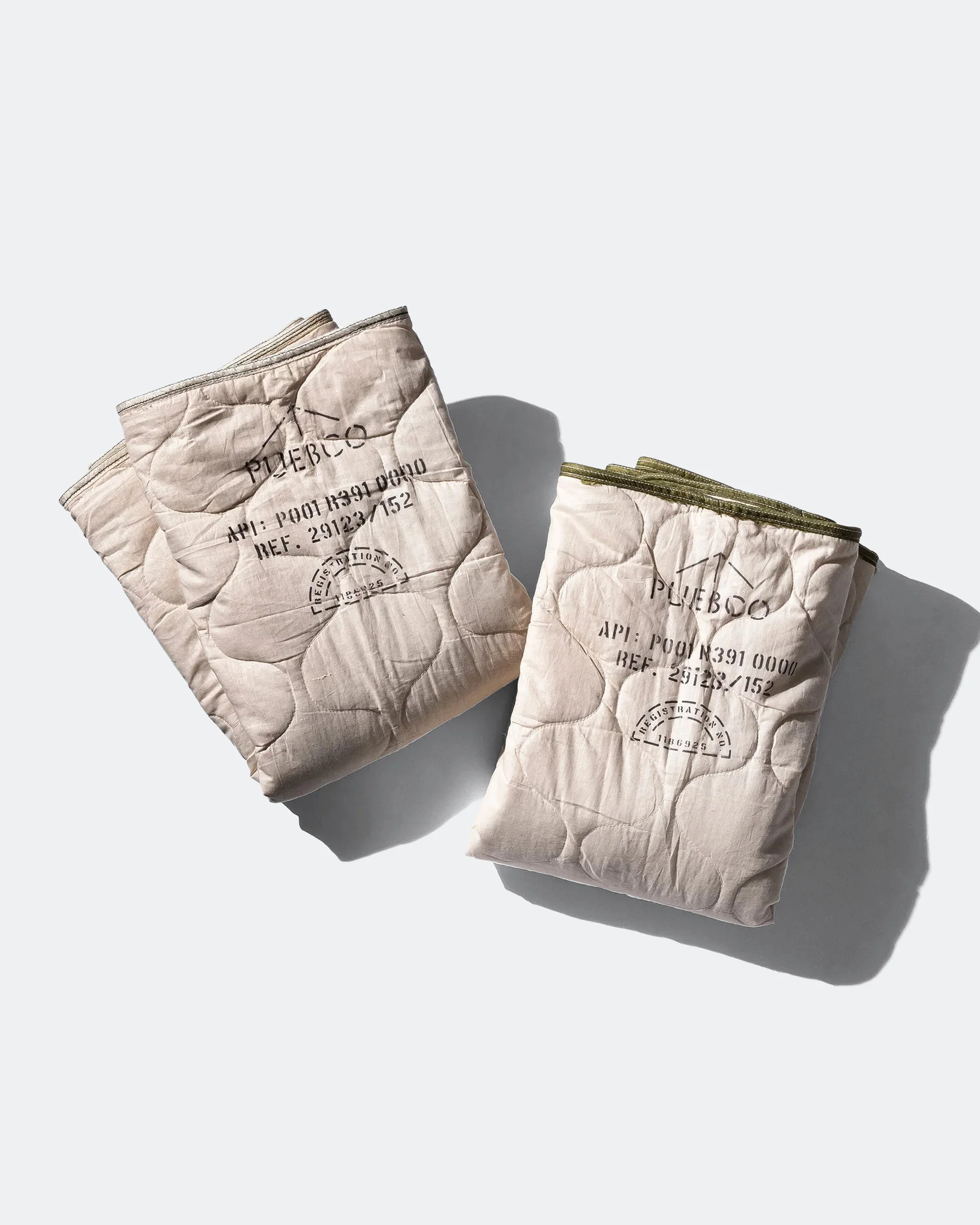 Vintage Parachute Line Quilted Blanket - Olive - Image 2