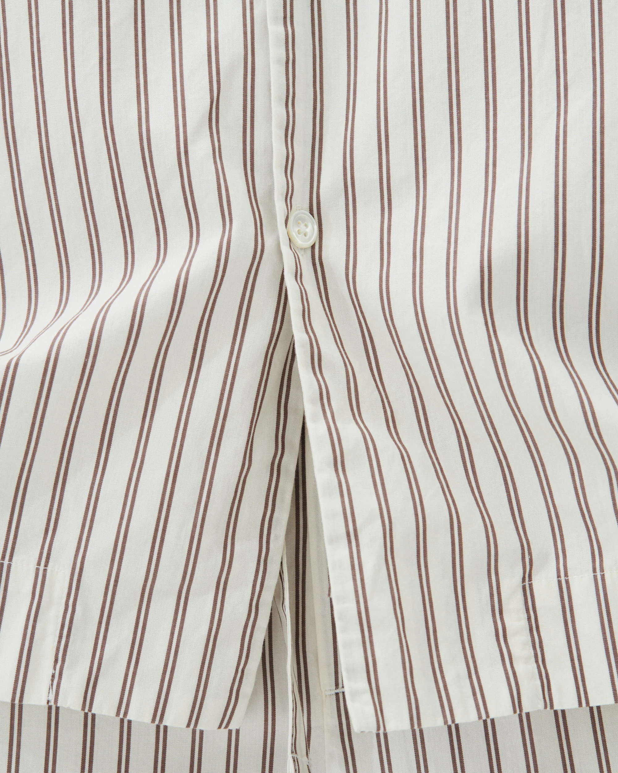 Pyjama Shirt - Hopper Stripes Cotton Poplin - Image 3