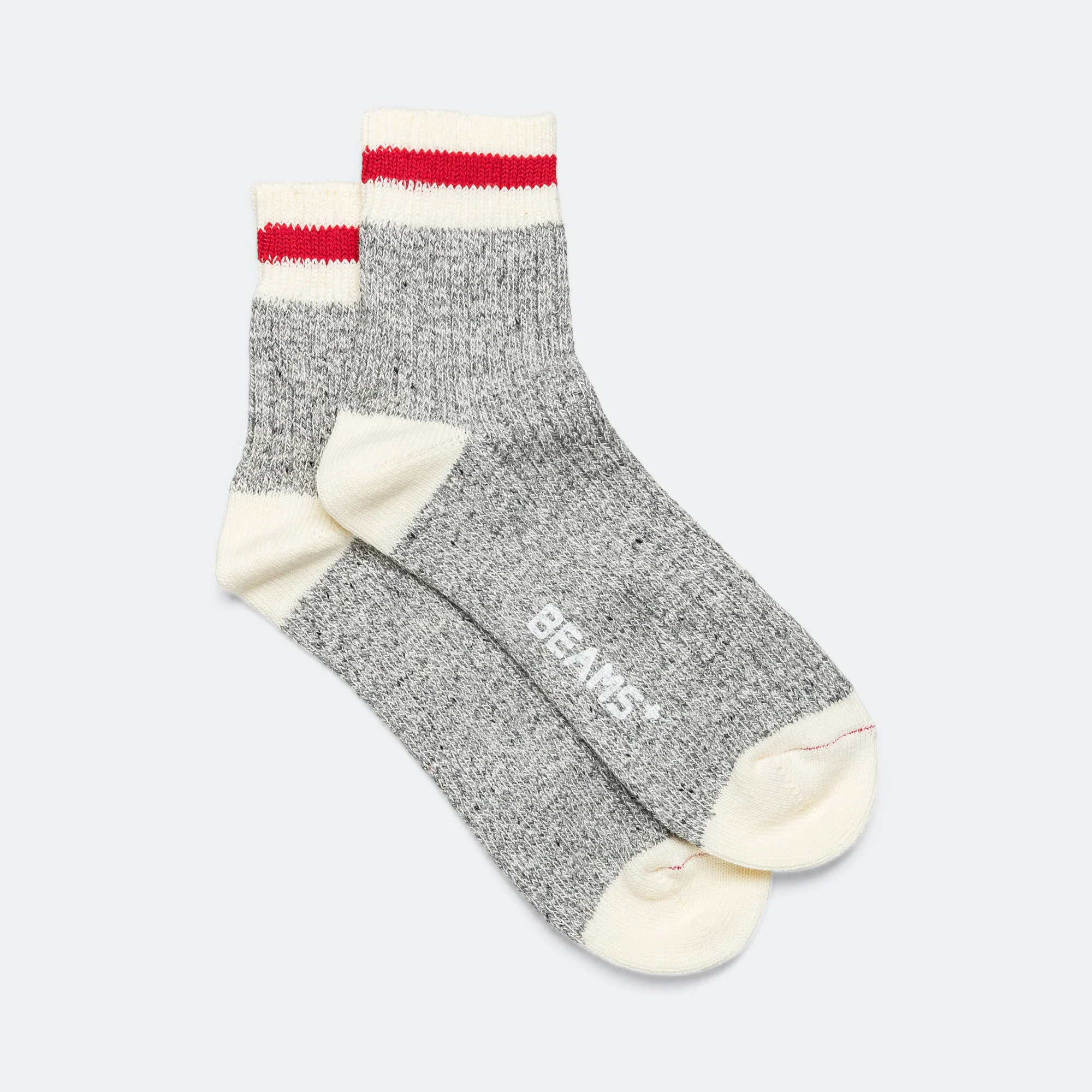Rag Socks 1/4 - Grey/Red - Image 2