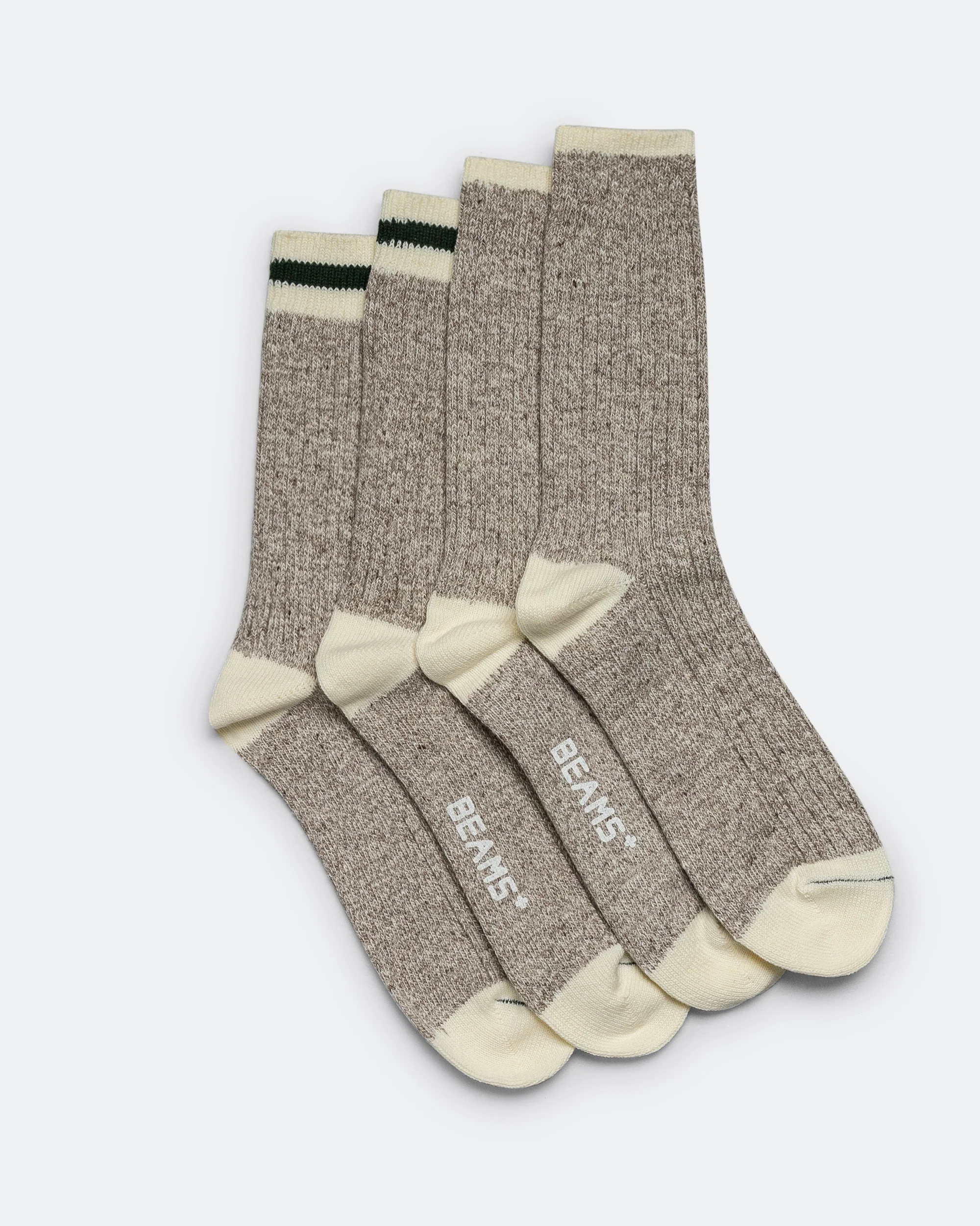 Rag Socks - Oatmeal/Green - Image 2