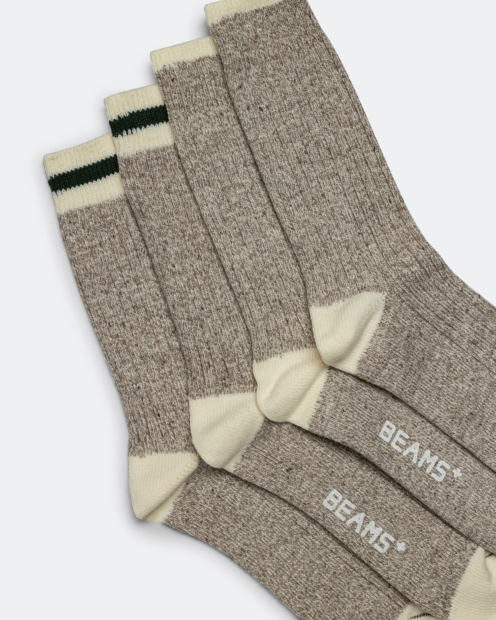 Rag Socks - Oatmeal/Green - Image 3