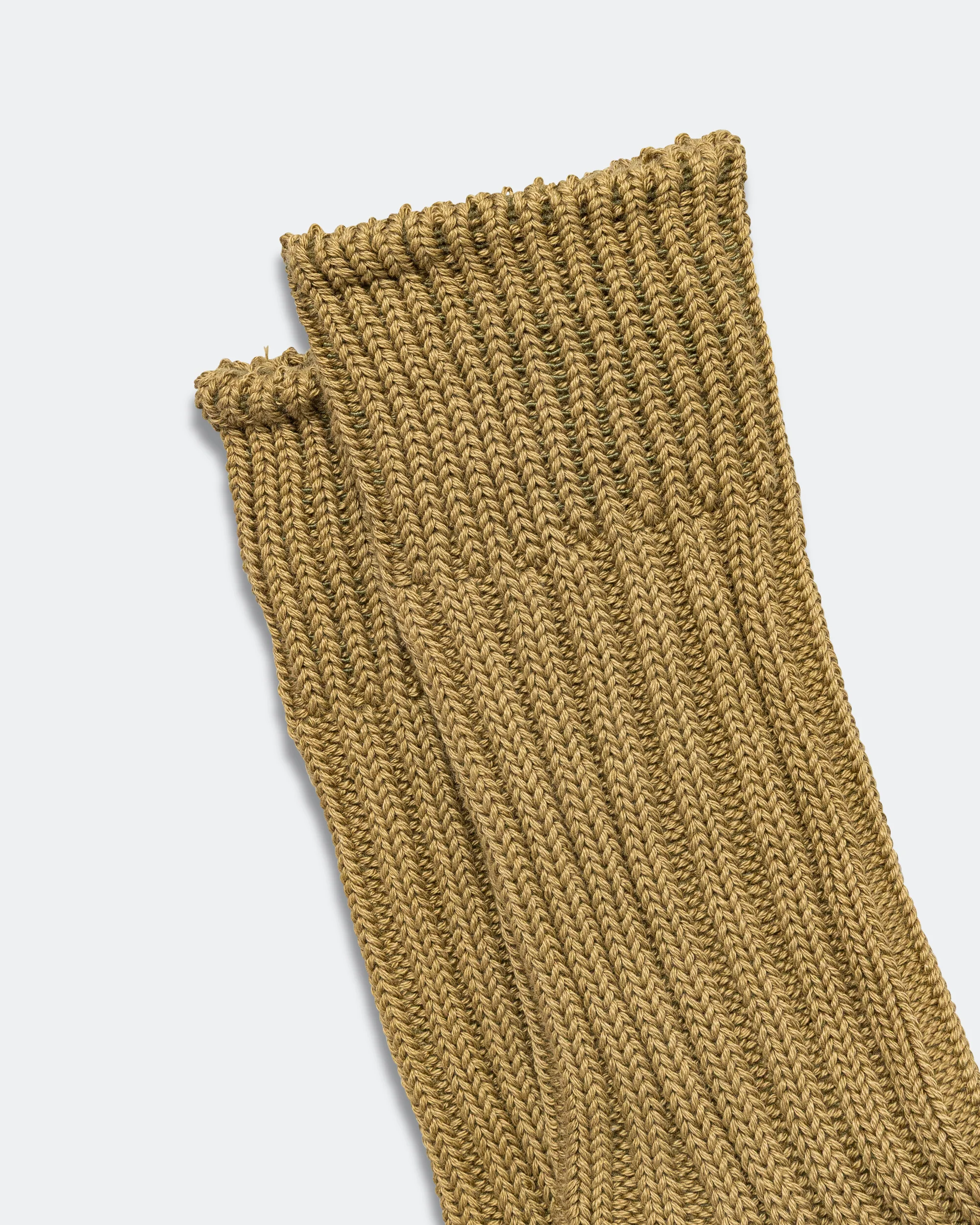 Chunky Ribbed Sock - Olive - Image 3