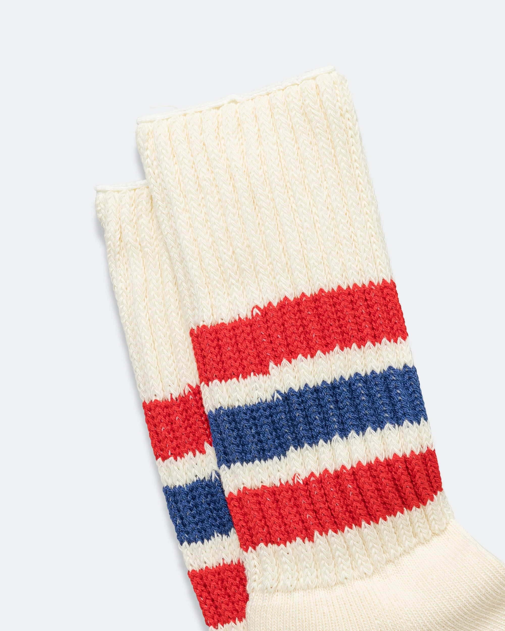 Coarse Ribbed Sock - Chilli Red/Blue - Image 3