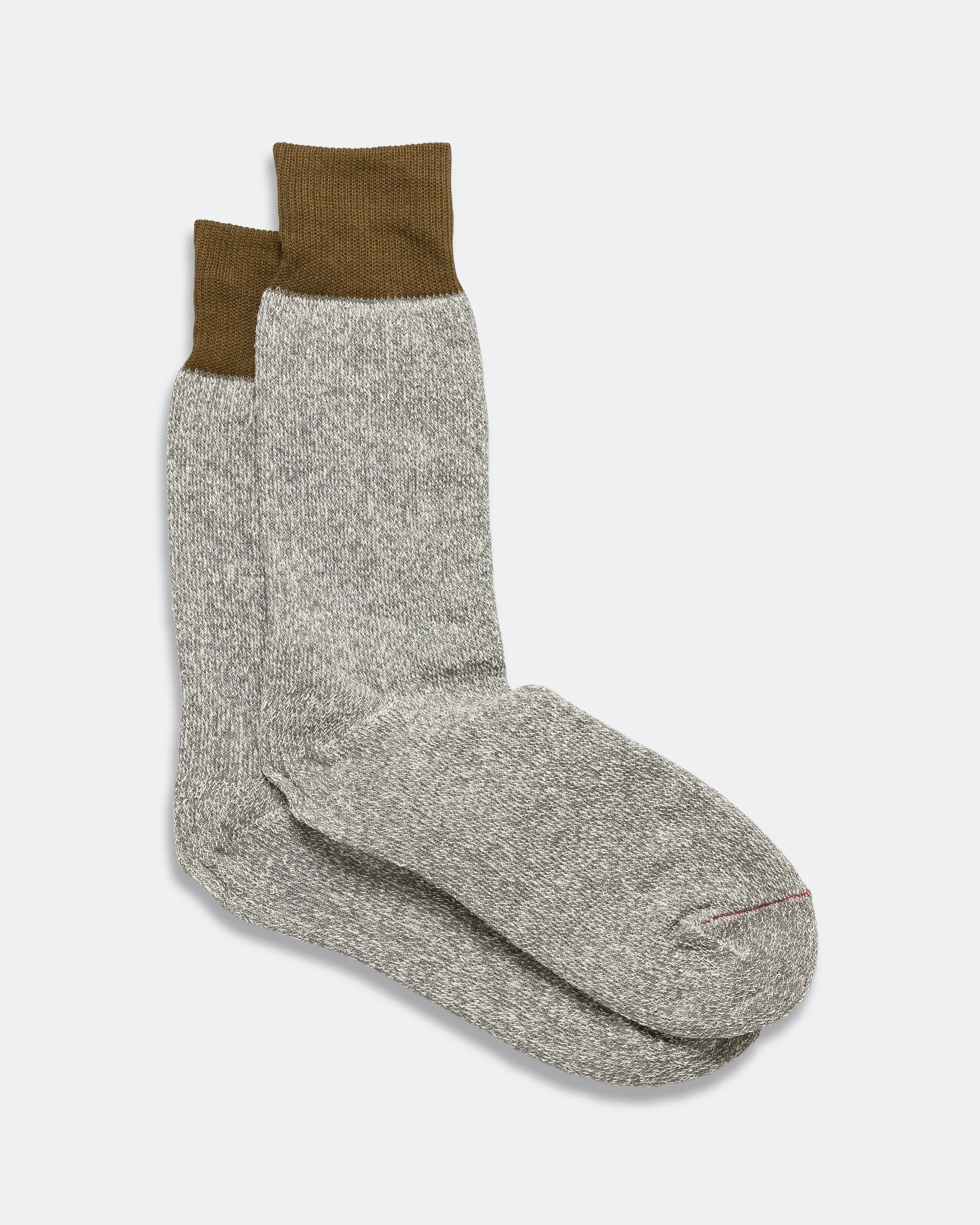 Double Face Crew Sock - Olive/Gray - Image 2