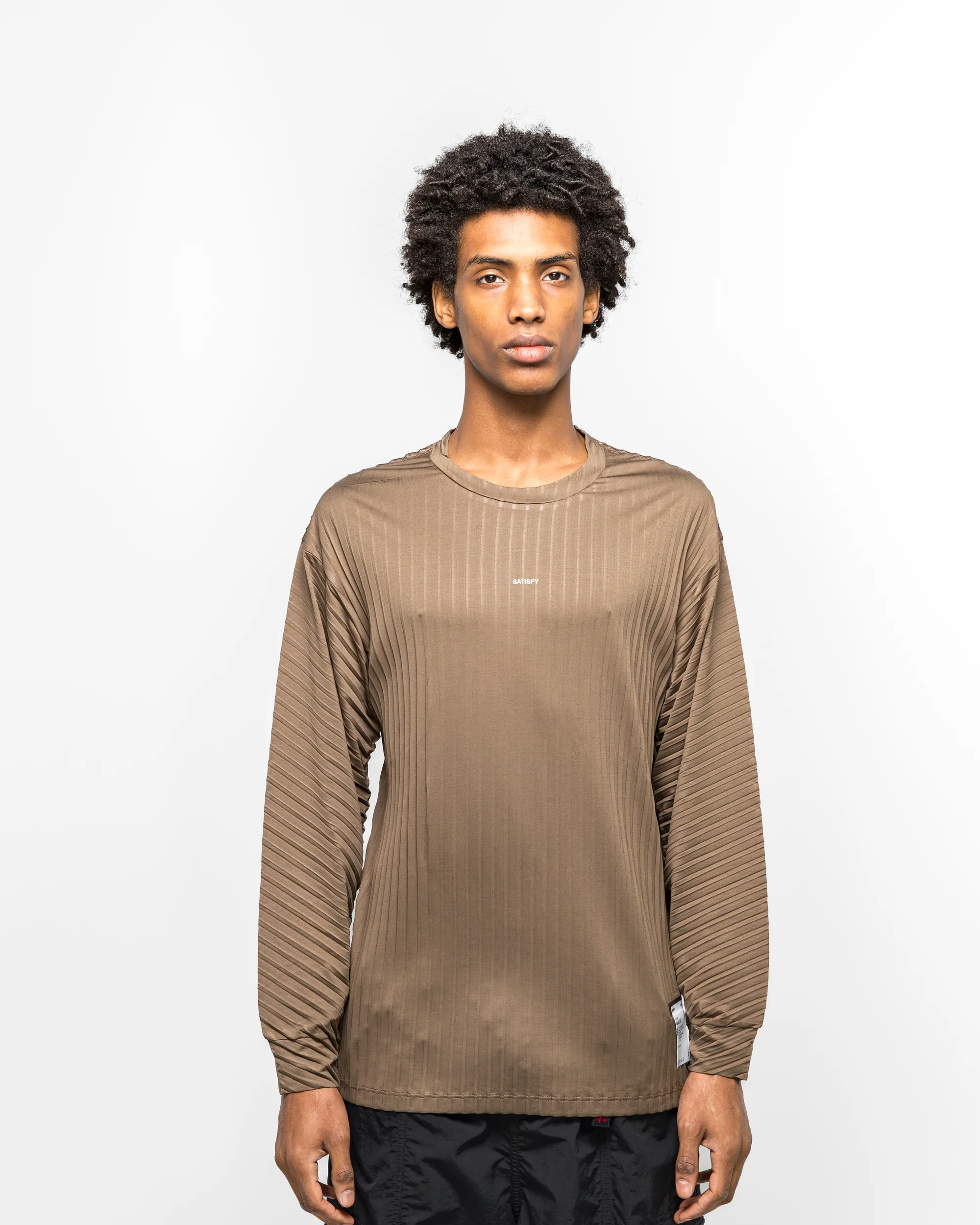 AuraLite Pleated Long Tee - Olive - Image 2