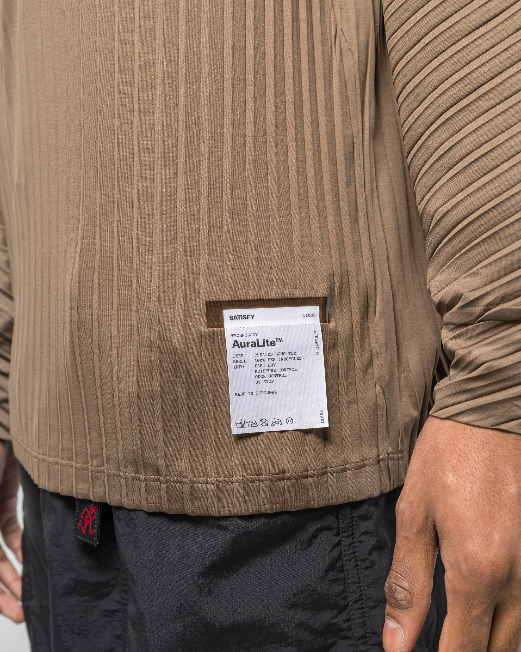 AuraLite Pleated Long Tee - Olive - Image 5