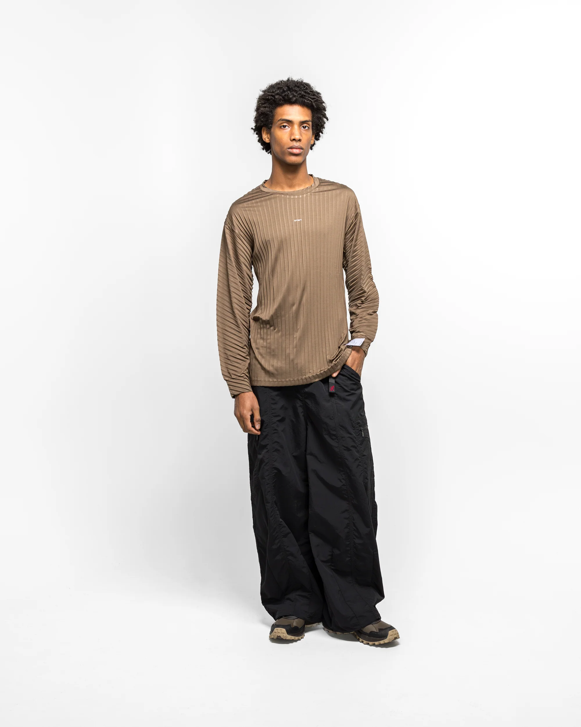 AuraLite Pleated Long Tee - Olive - Image 6