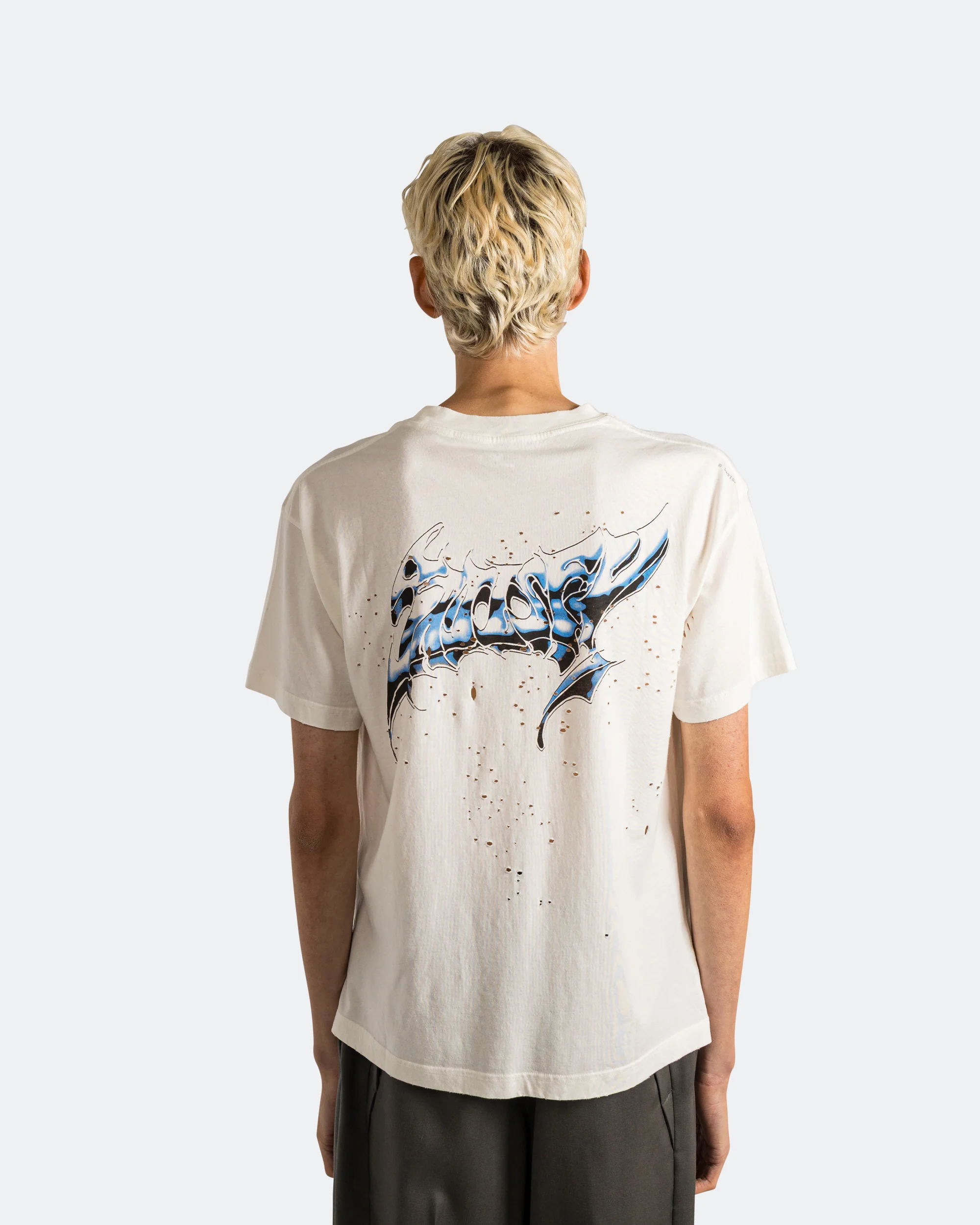 MothTech 'Liquid Metal' T-Shirt - Off White - Image 4