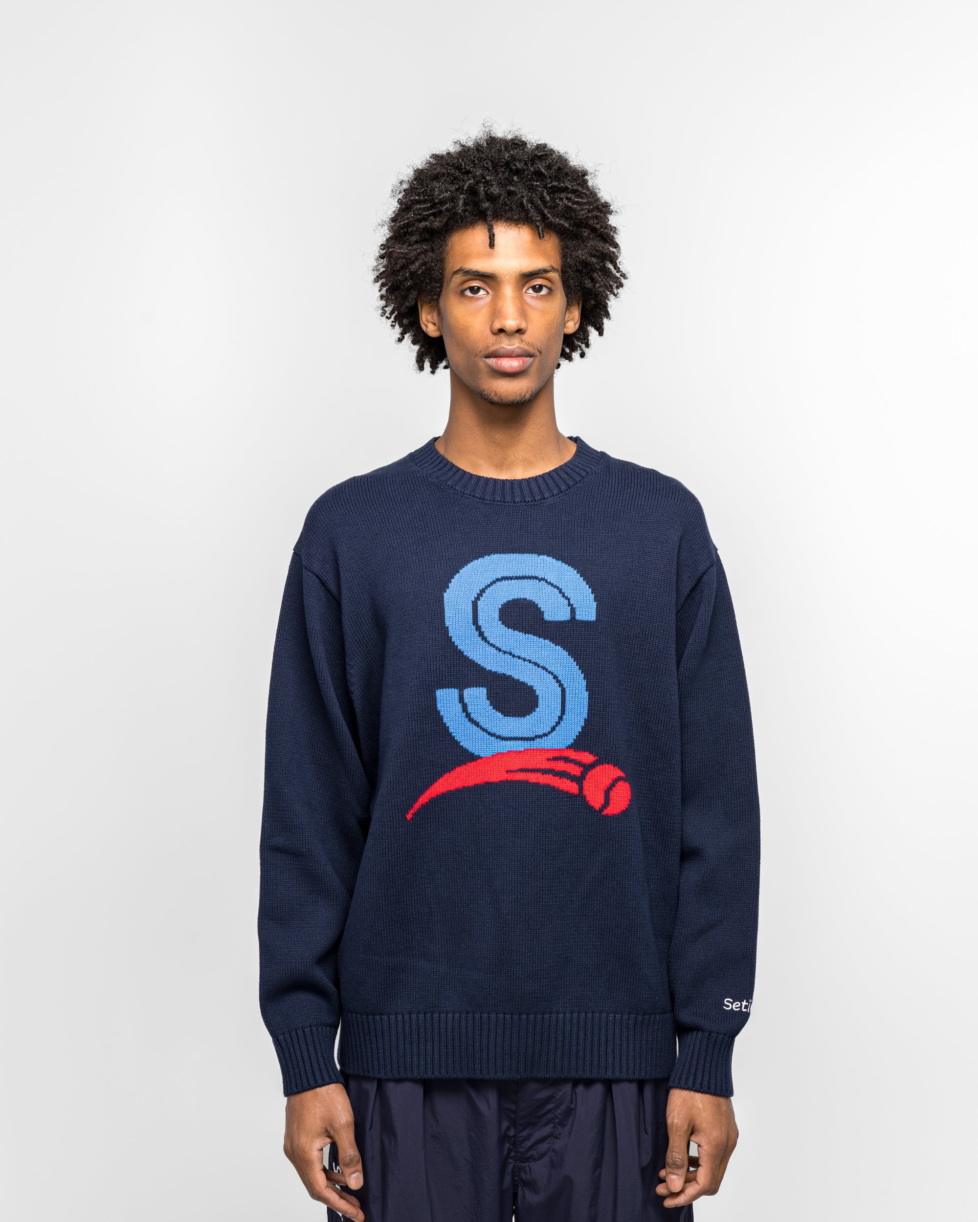 Capital Crew Knit - Navy - Image 2
