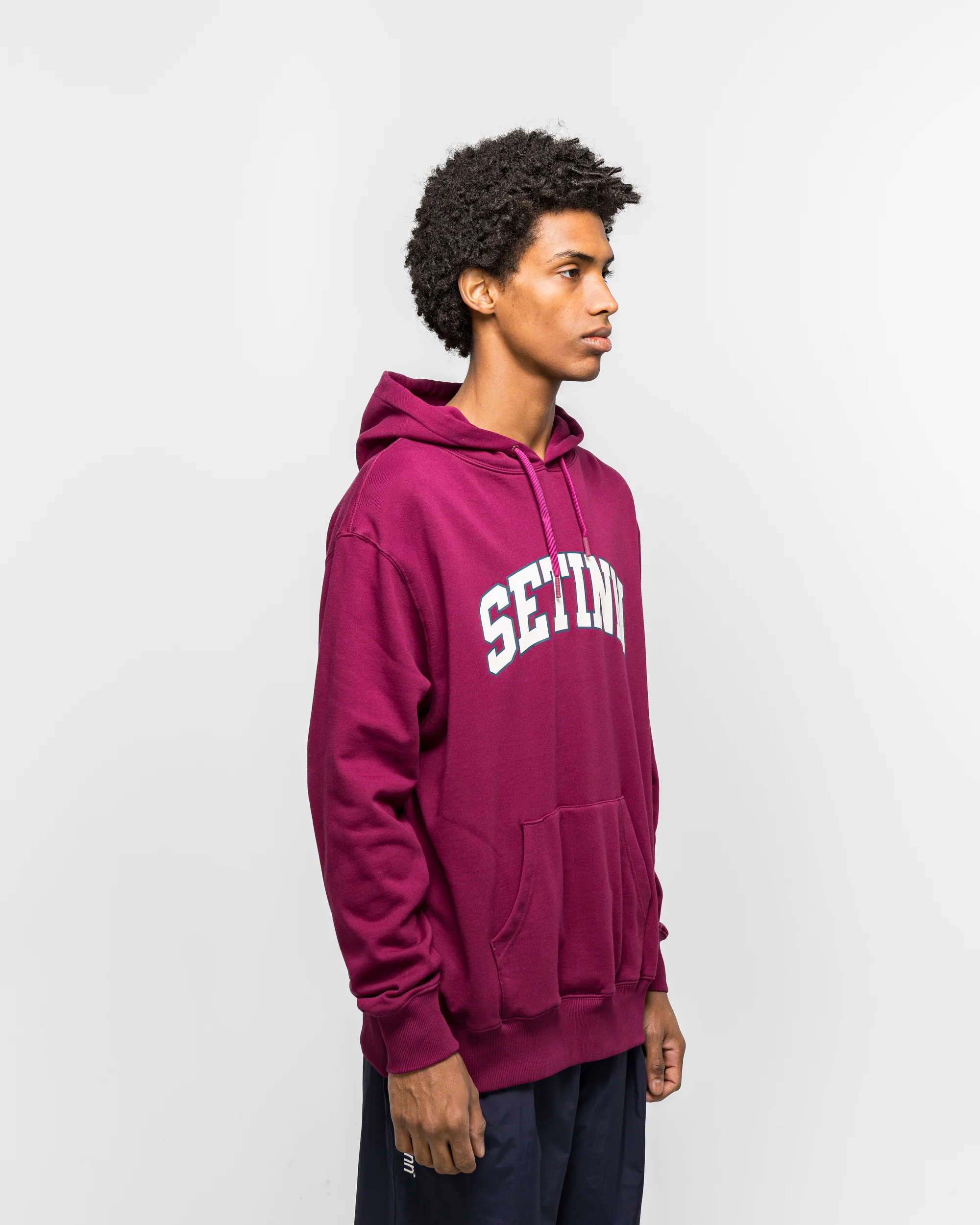 College Logo Hoodie - Cherry - Image 3