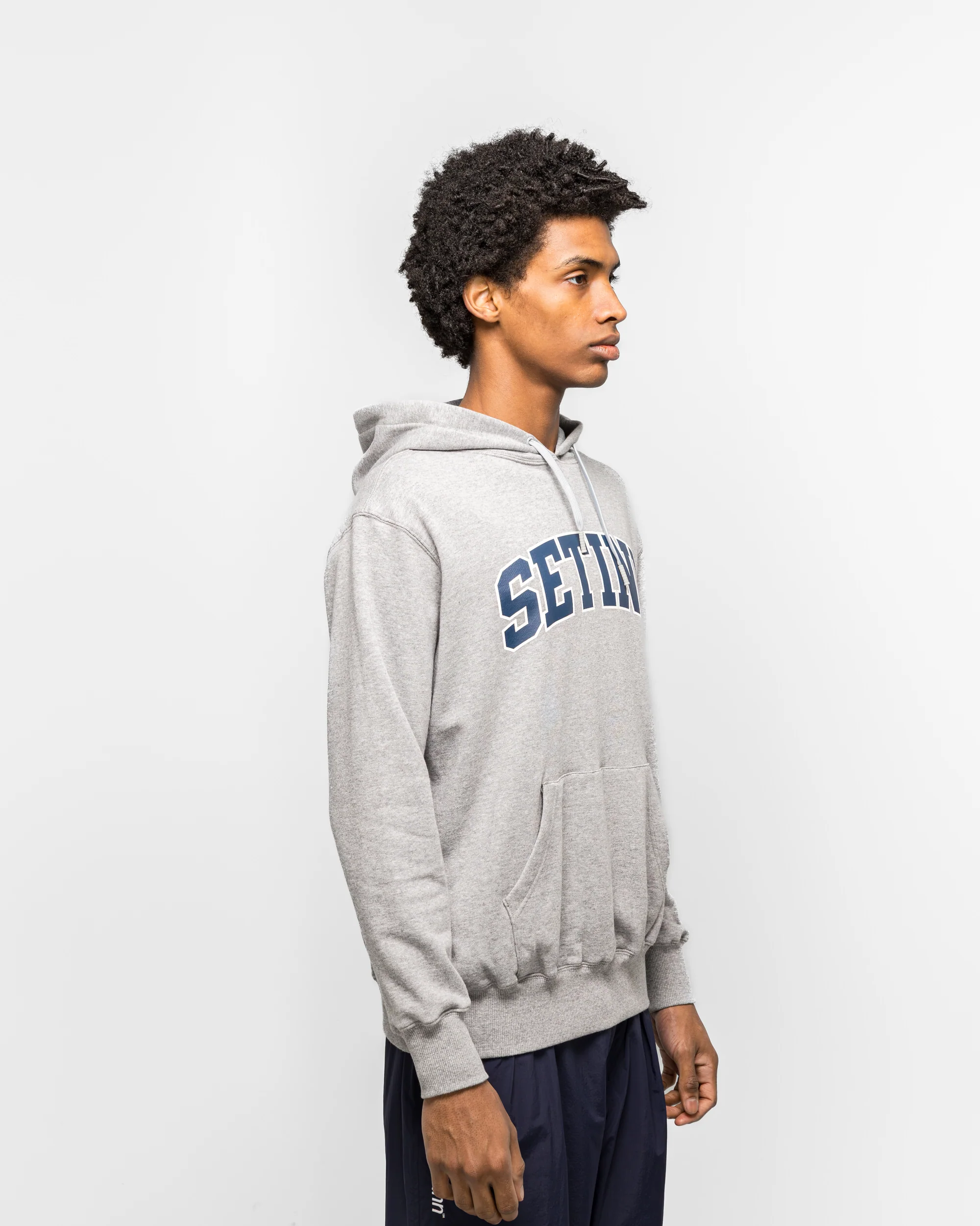College Logo Hoodie - Grey - Image 3
