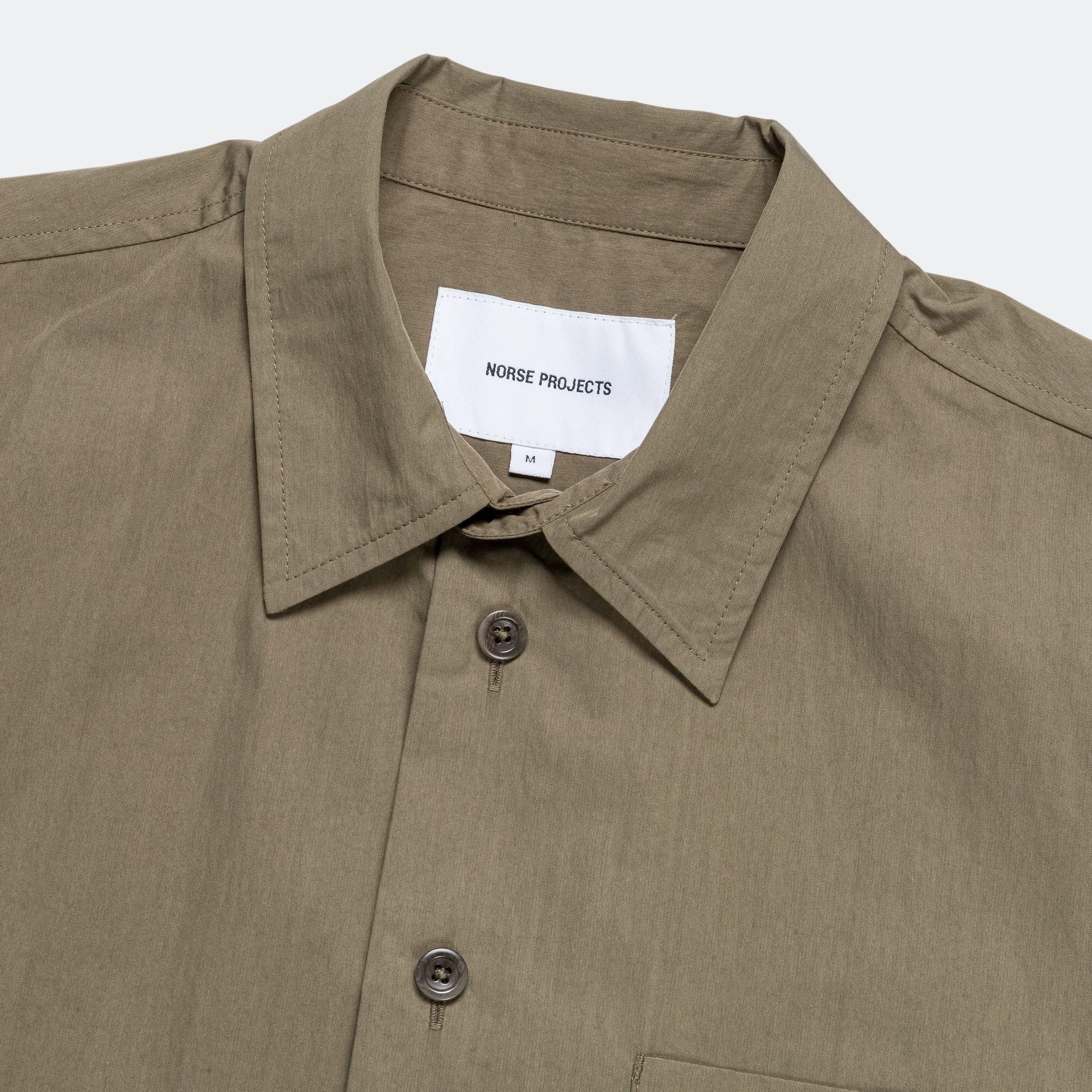 Silas Tech Poplin Shirt - Sediment Green - Image 2