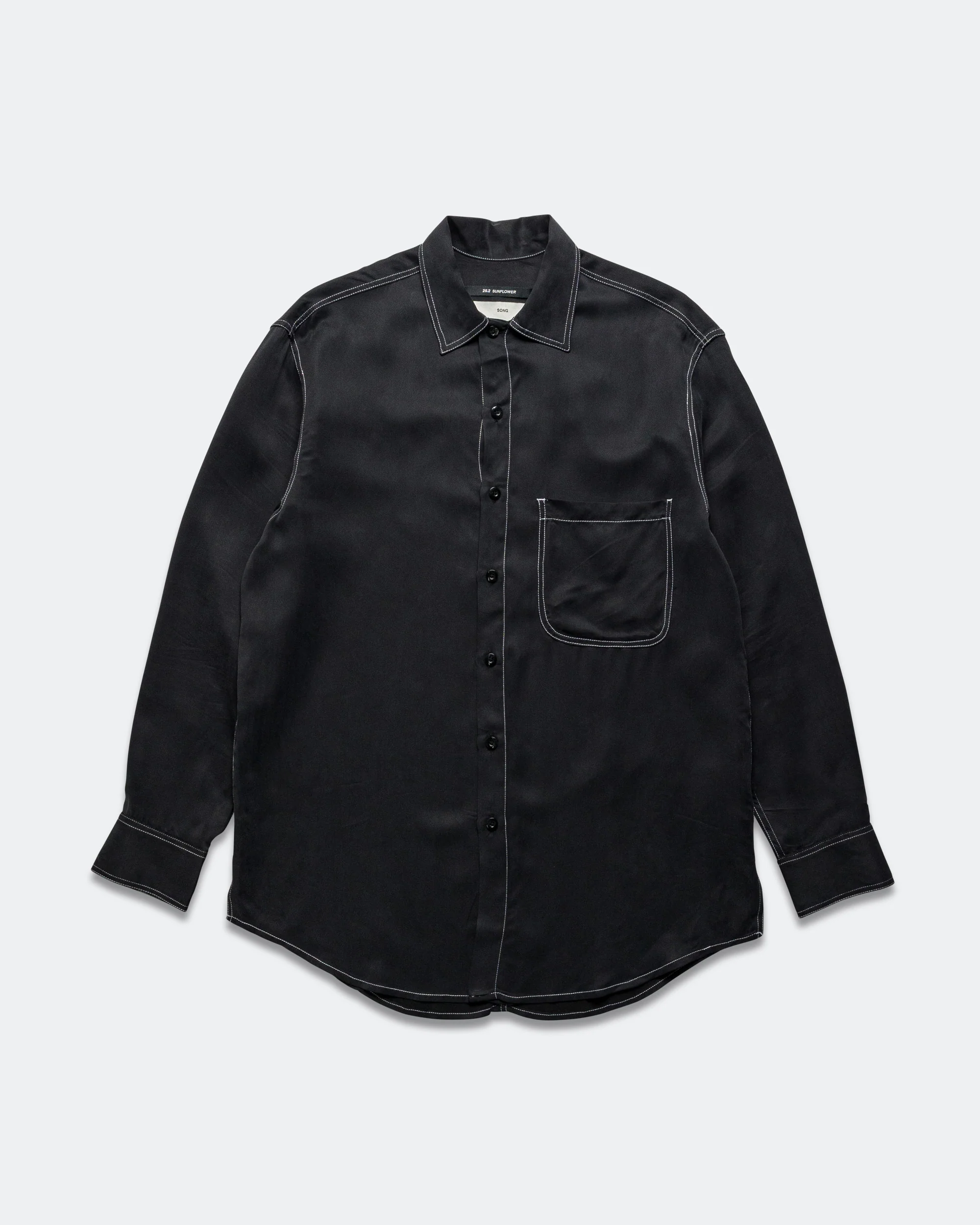 LS Oversized Shirt - Black Peach Cupro