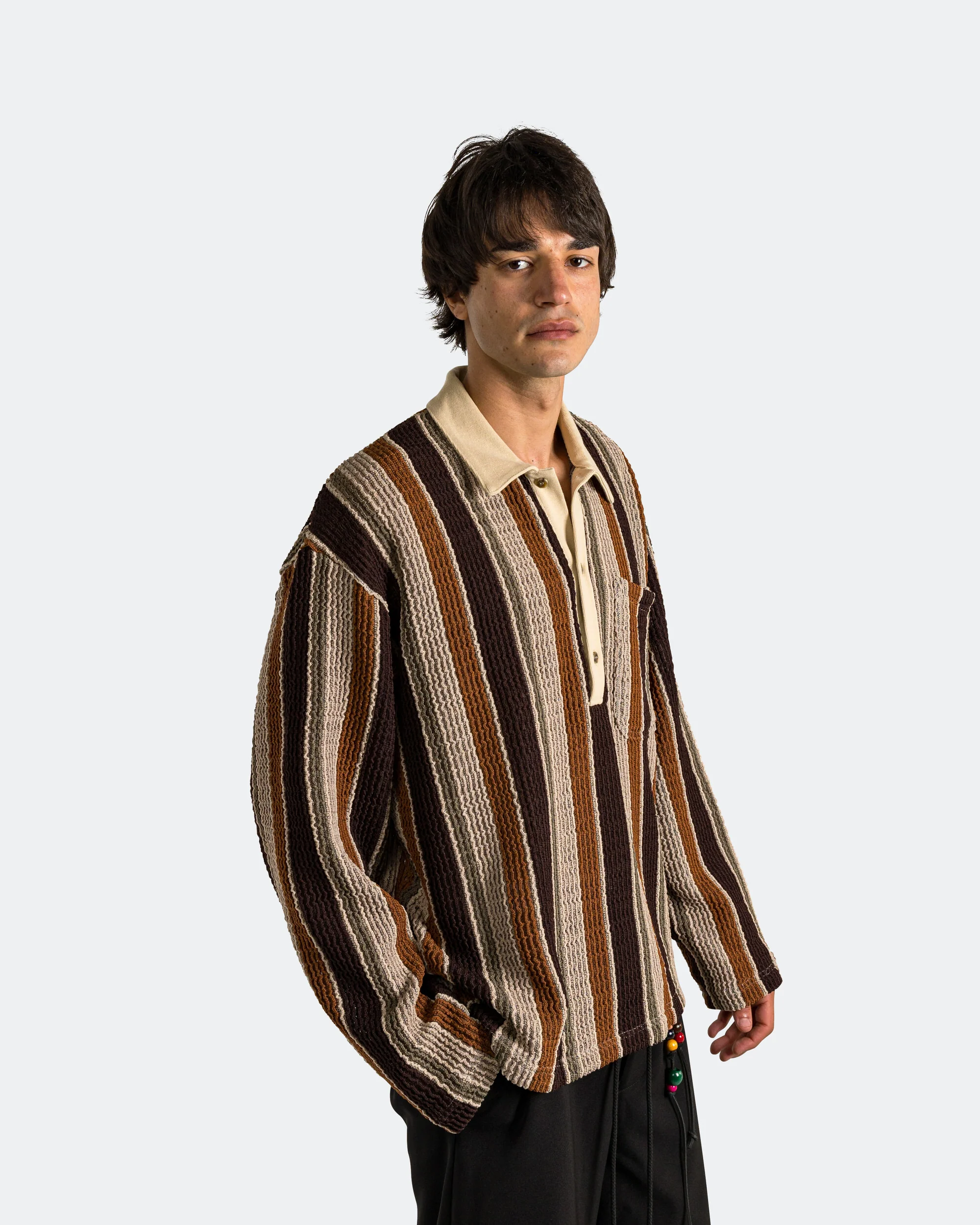 LS Polo - Beige/Brown Wide Nomad Crochet - Image 3