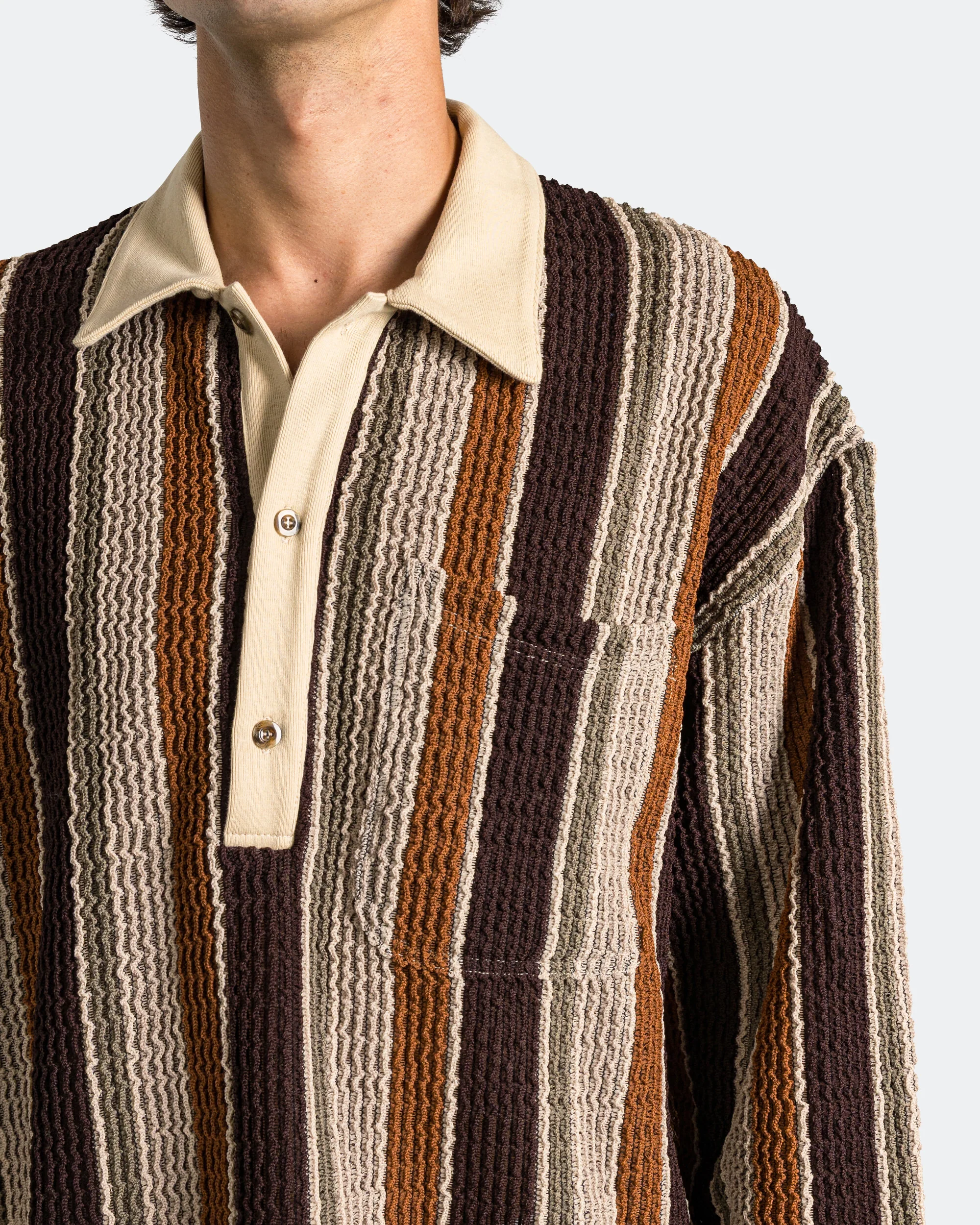 LS Polo - Beige/Brown Wide Nomad Crochet - Image 5