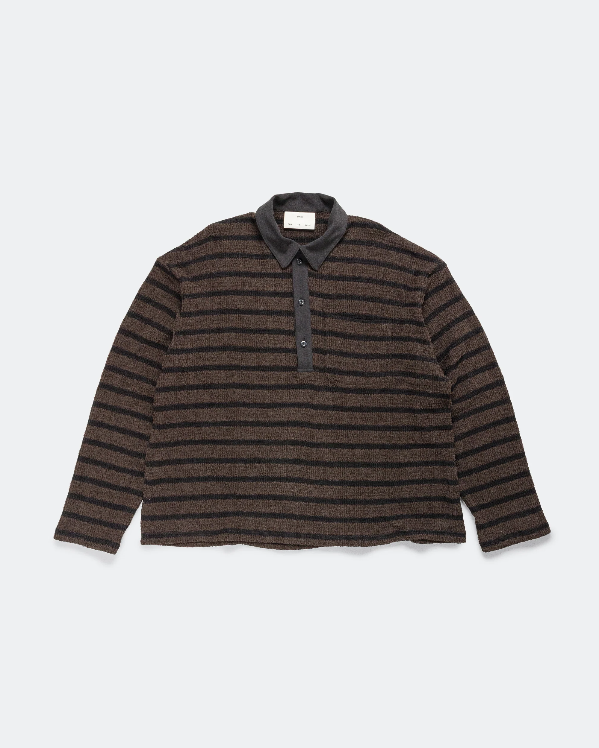 LS Polo - Brown Piano Knit