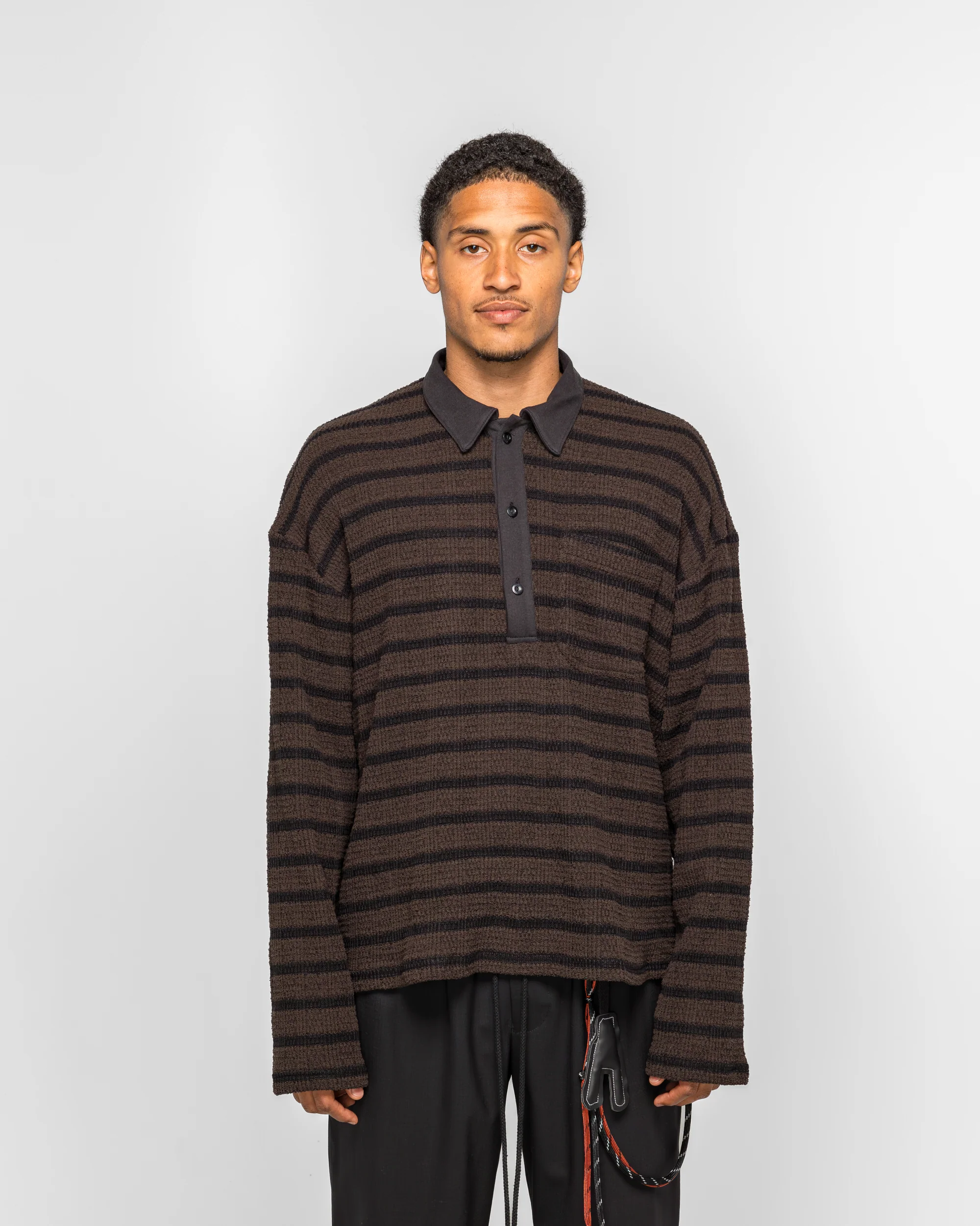 LS Polo - Brown Piano Knit - Image 2