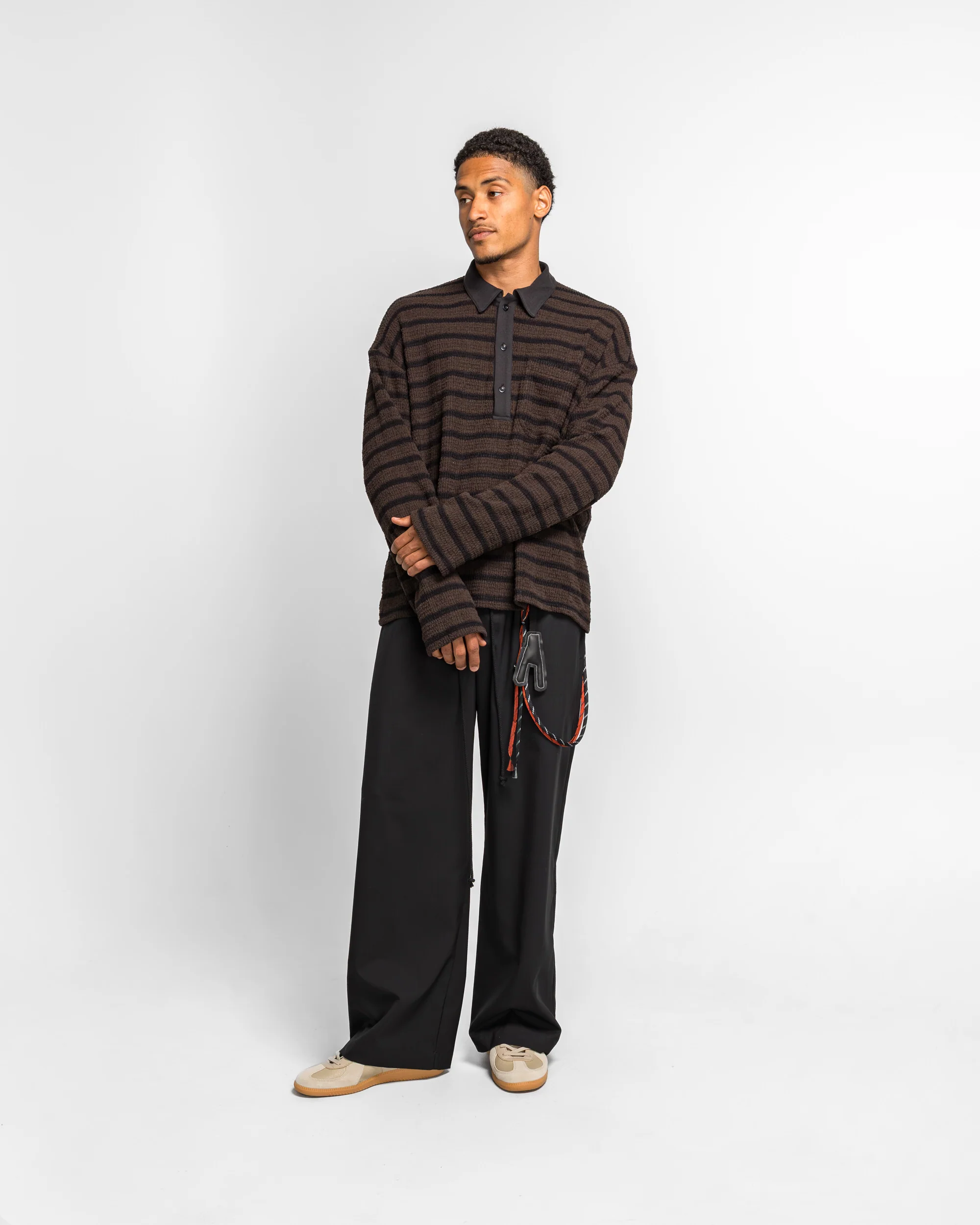 LS Polo - Brown Piano Knit - Image 5
