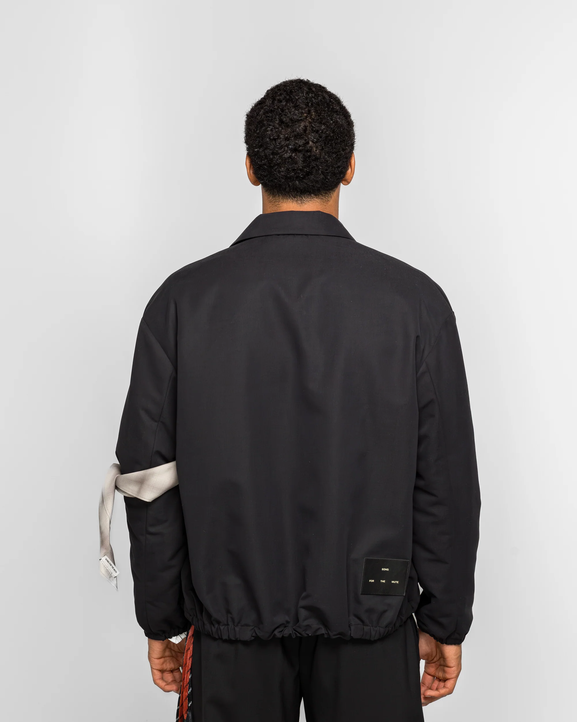 Slim Coach Jacket - Black Peach Poly - Image 4