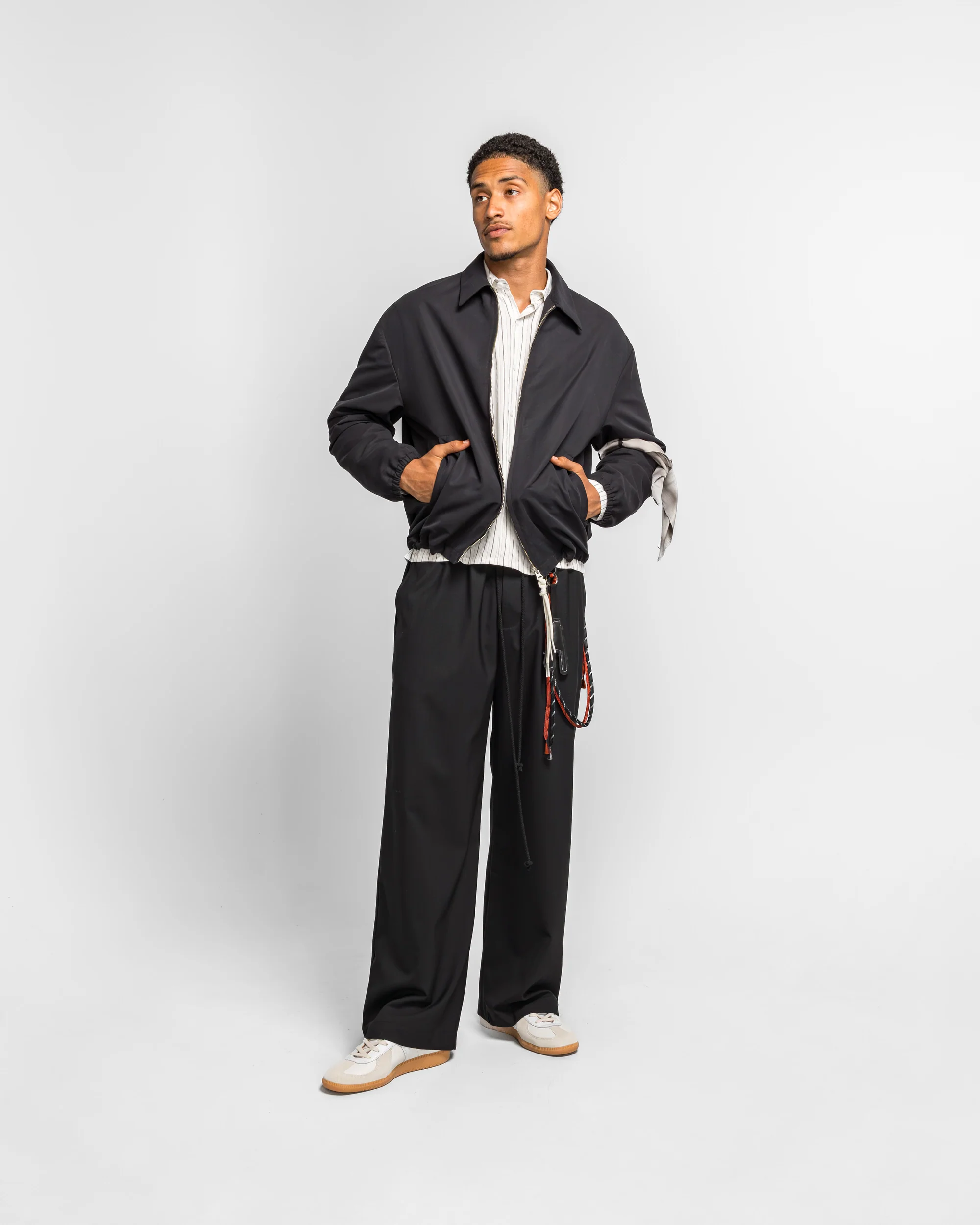 Slim Coach Jacket - Black Peach Poly - Image 7