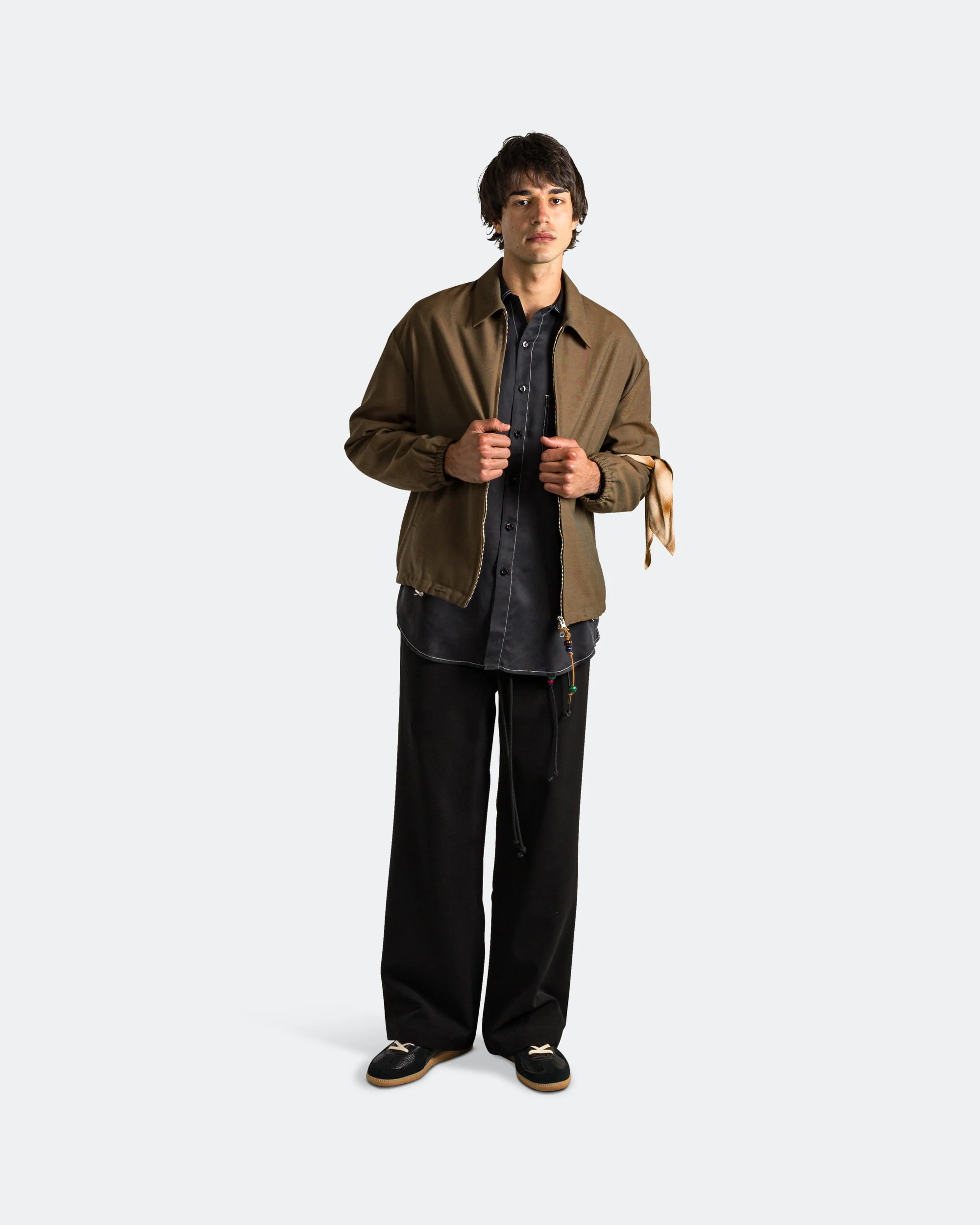 Slim Coach Jacket - Brown Chambre Gabardine - Image 7