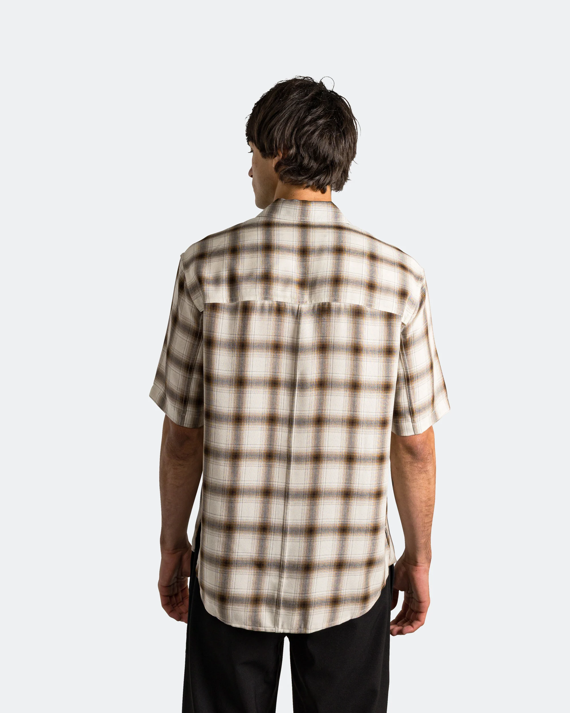 SS Oversized Shirt - White Ombre Check - Image 4