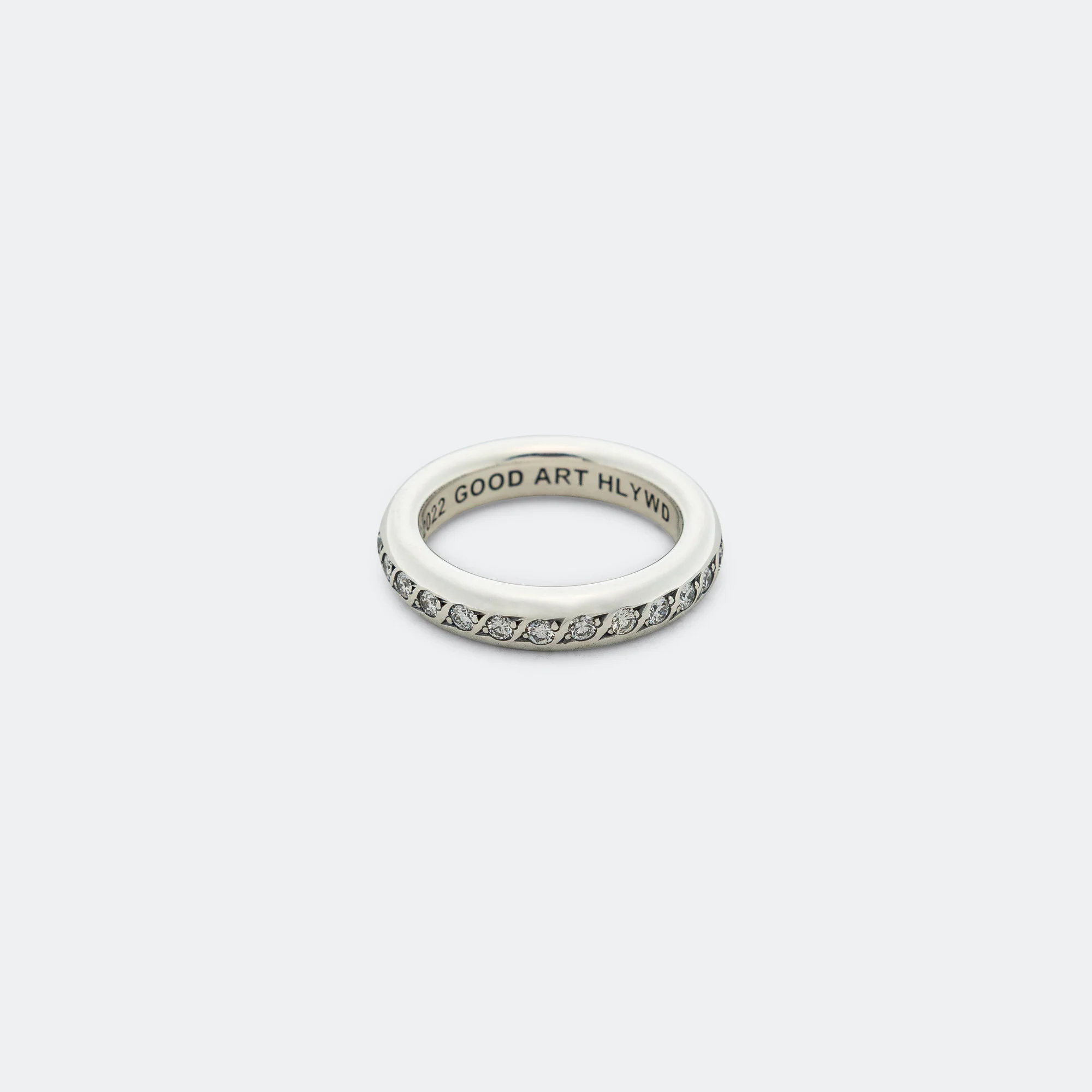 Spacer Ring - White Diamond Pave/925 Silver