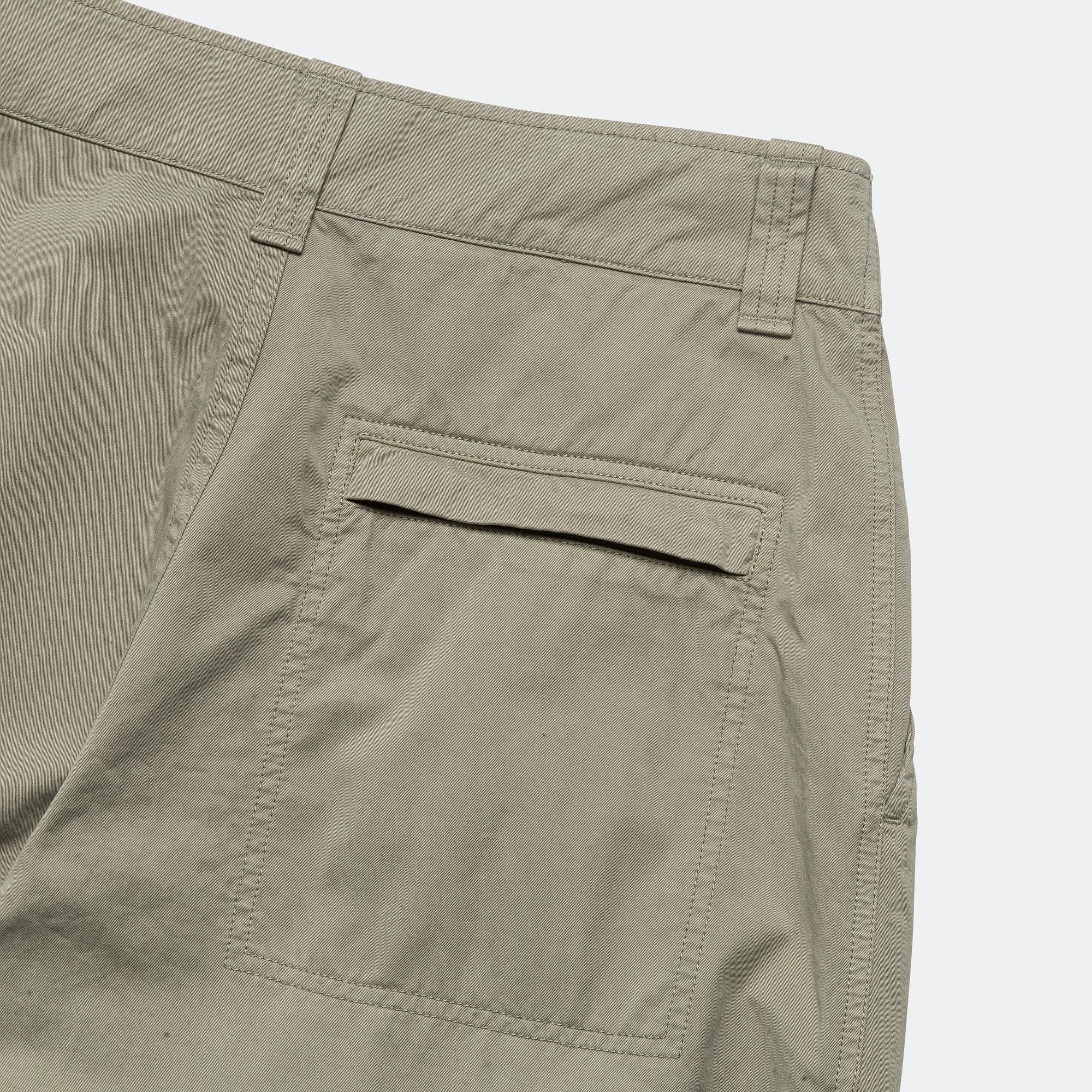 Stitch Pleat Trouser - Tough Cotton Twill Eucalyptus - Image 4