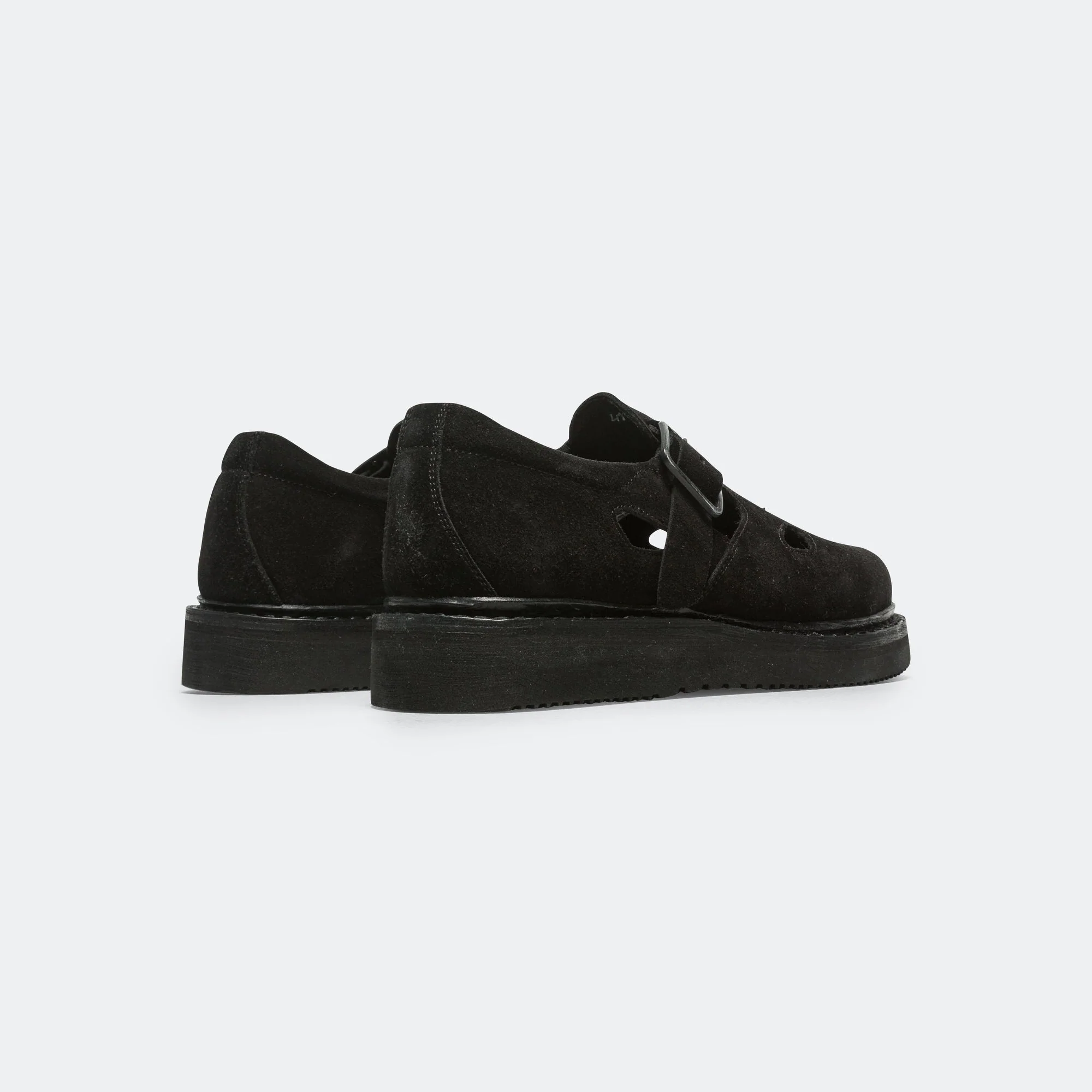 Strapped Oxford - Black Leather - Image 3
