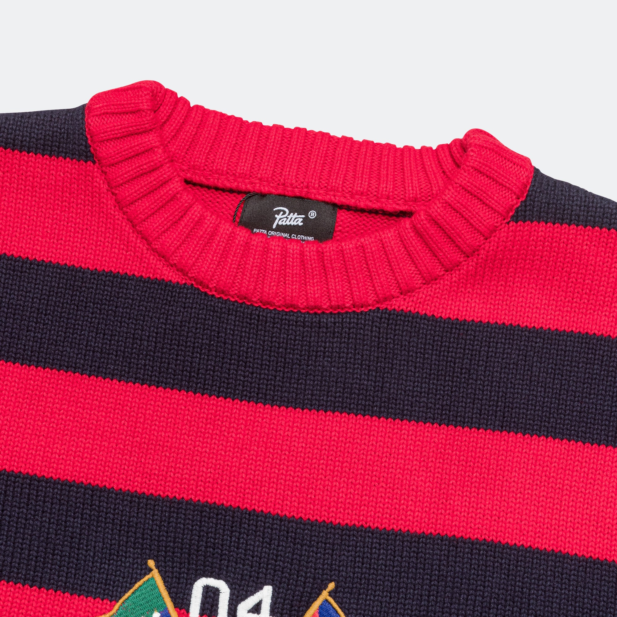 Striped Flag Knitted Sweater - Multi - Image 2