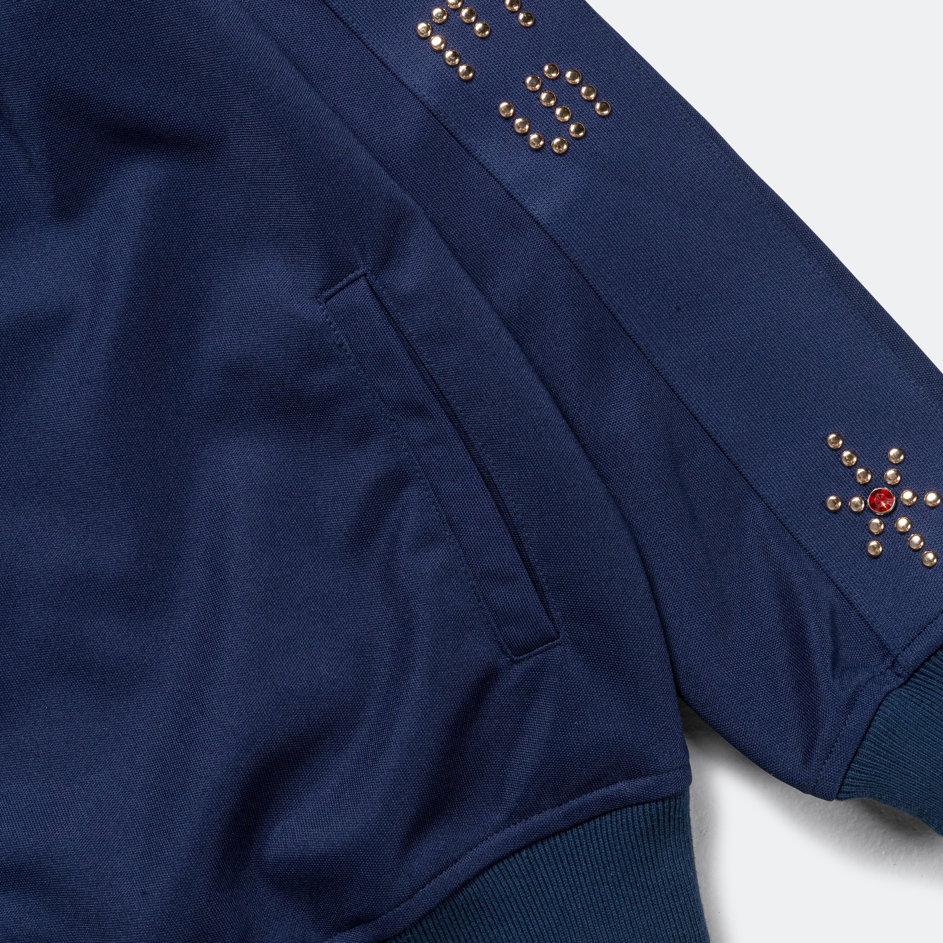 Studded Track Jacket - Navy - Image 4