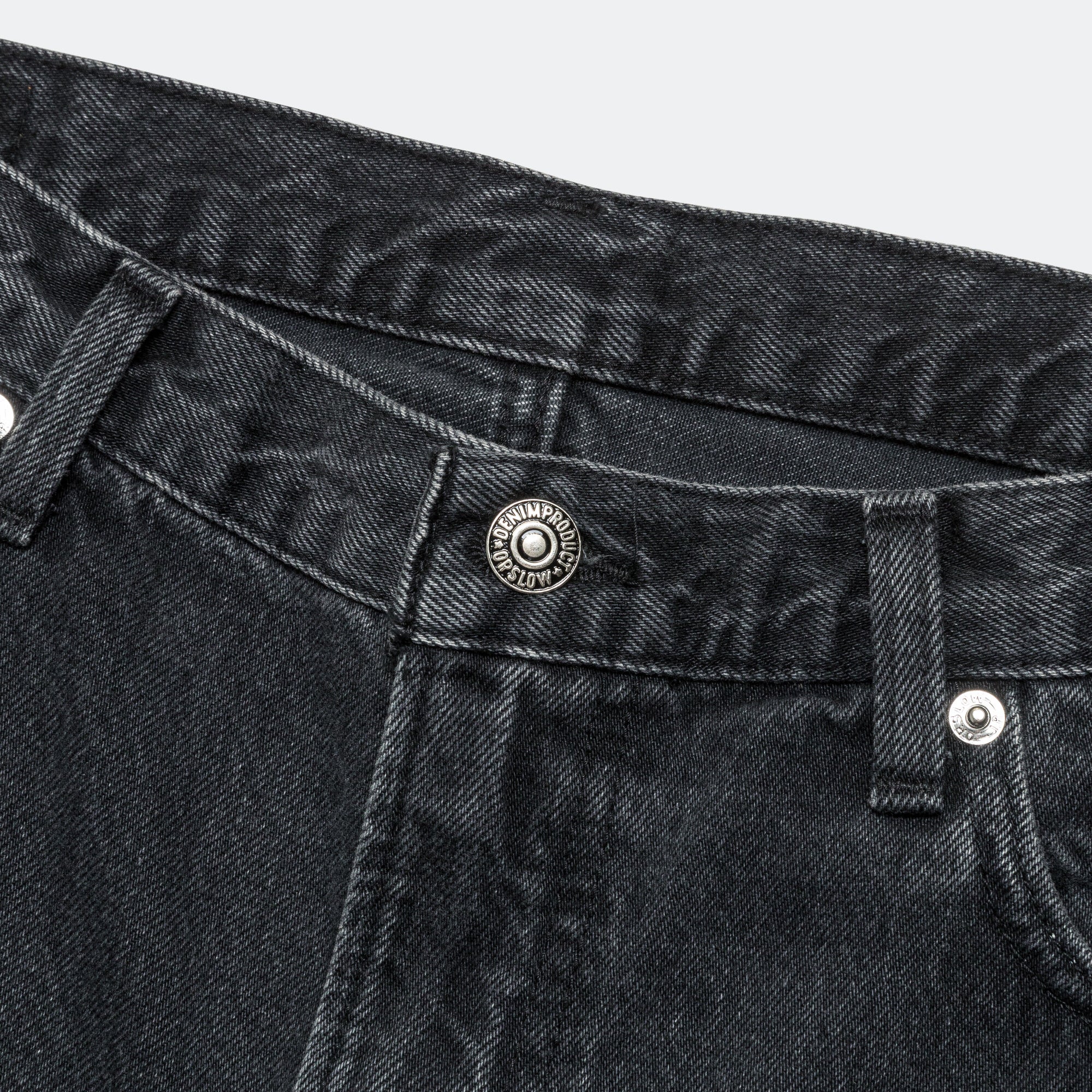 Super Dad Fit Shorts - Black Denim Stone - Image 4