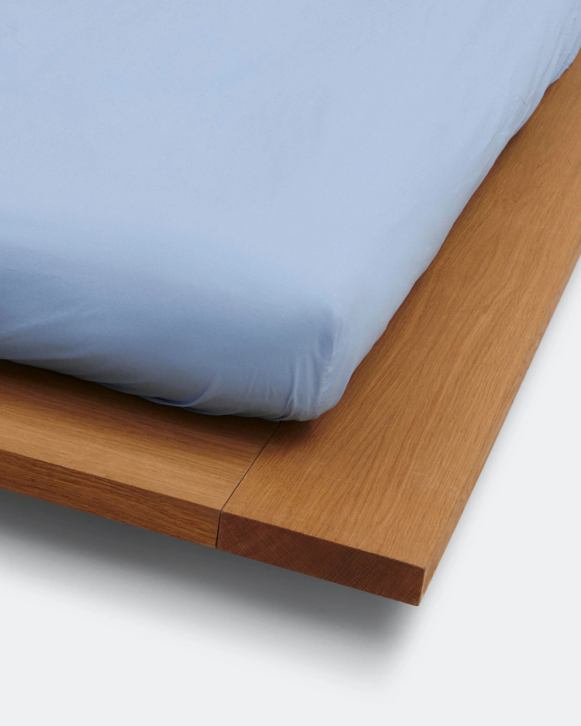 Percale Fitted Sheet - Island Blue