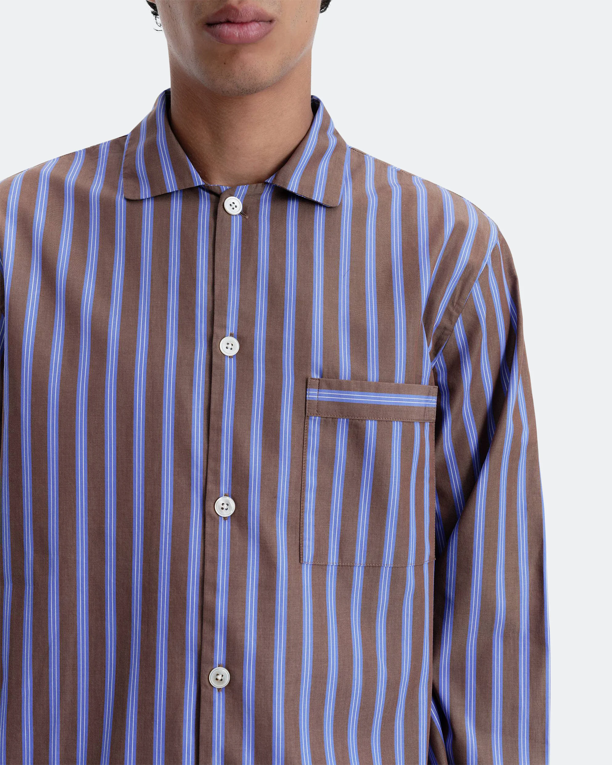 Pyjama Shirt - Chestnut Stripes - Image 3