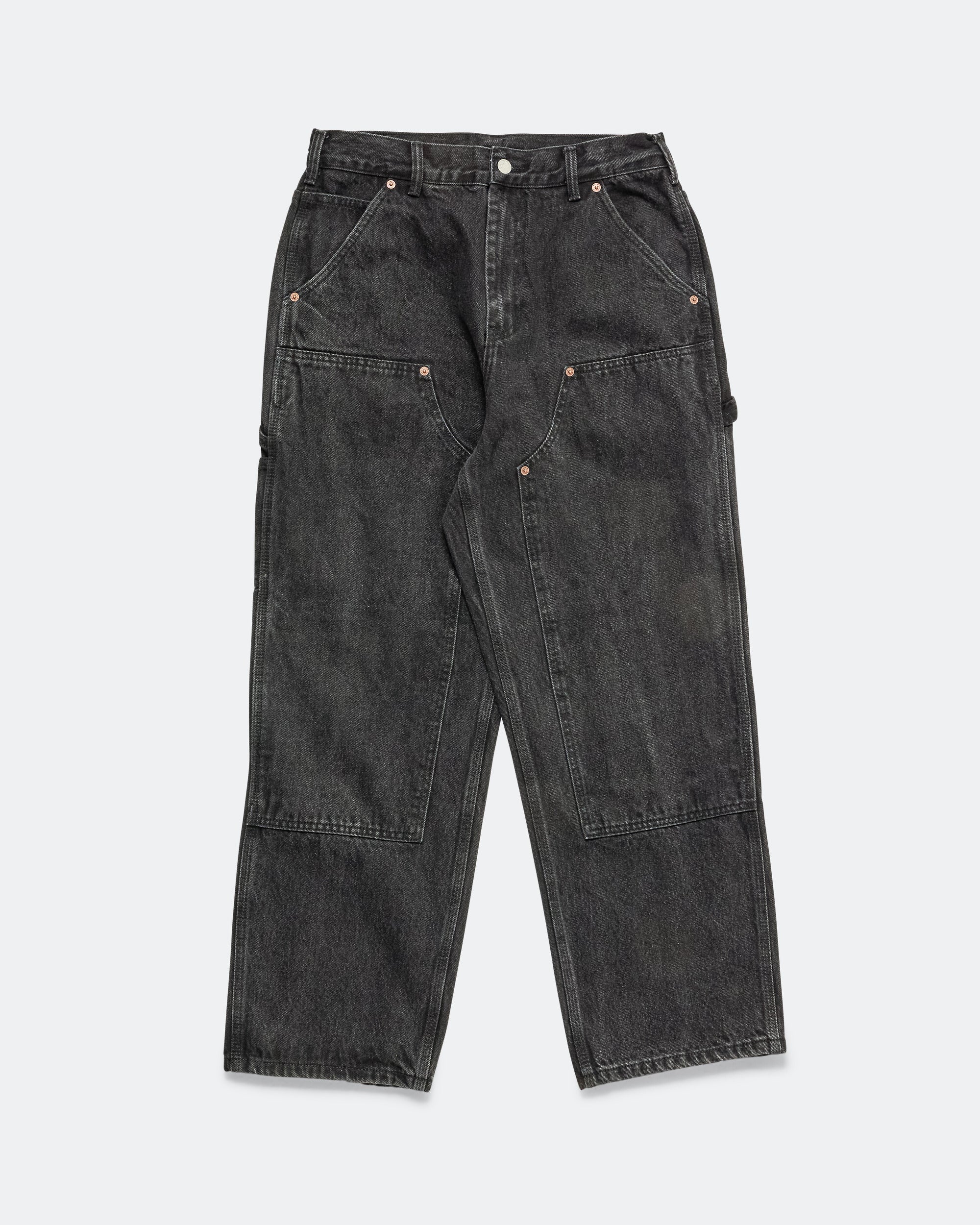 Denim Double Knee Pant - Black