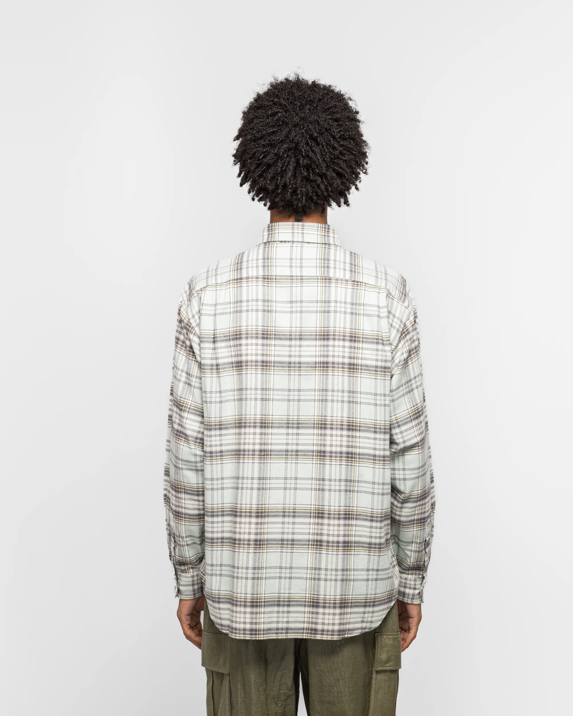 Flannel Check Shirt - Sage - Image 4