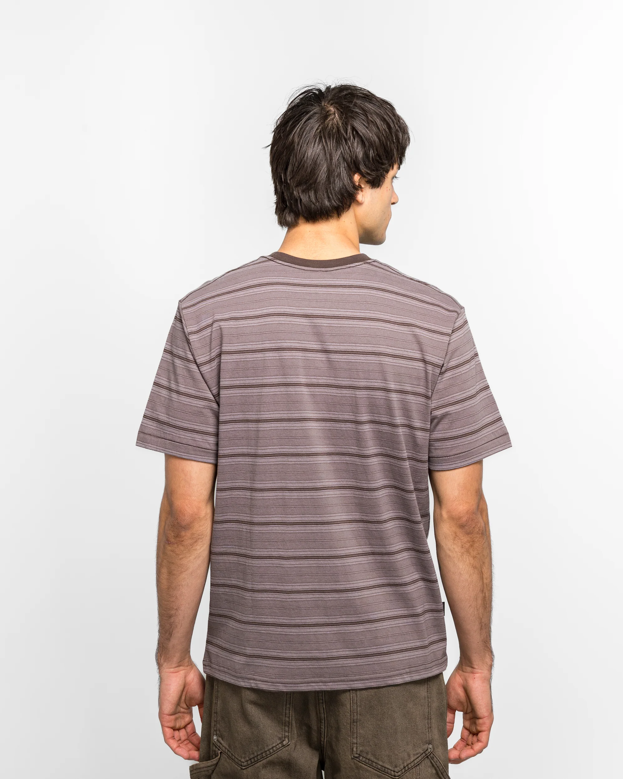 Striped SS Tee - Brown - Image 4