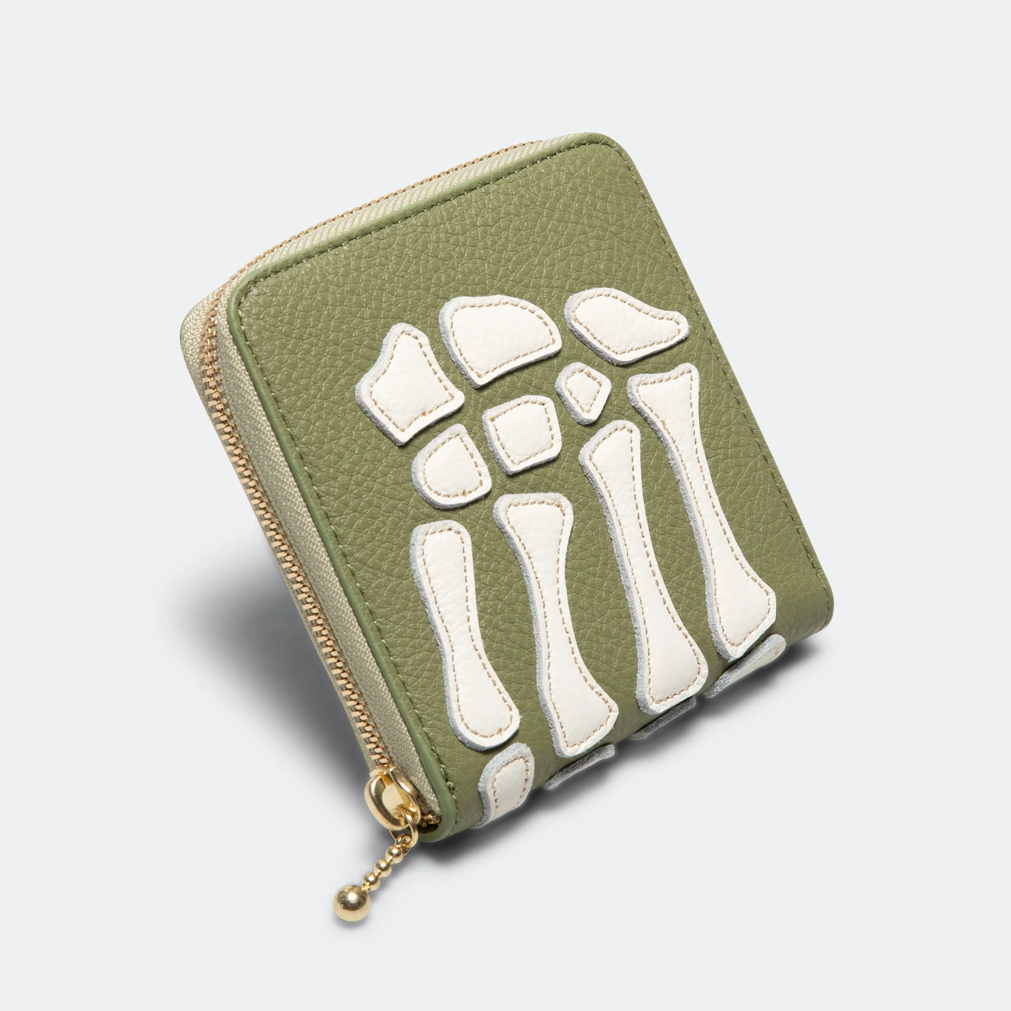 THUMB-UP BONE BAND ZIP Wallet - Olive - Image 3