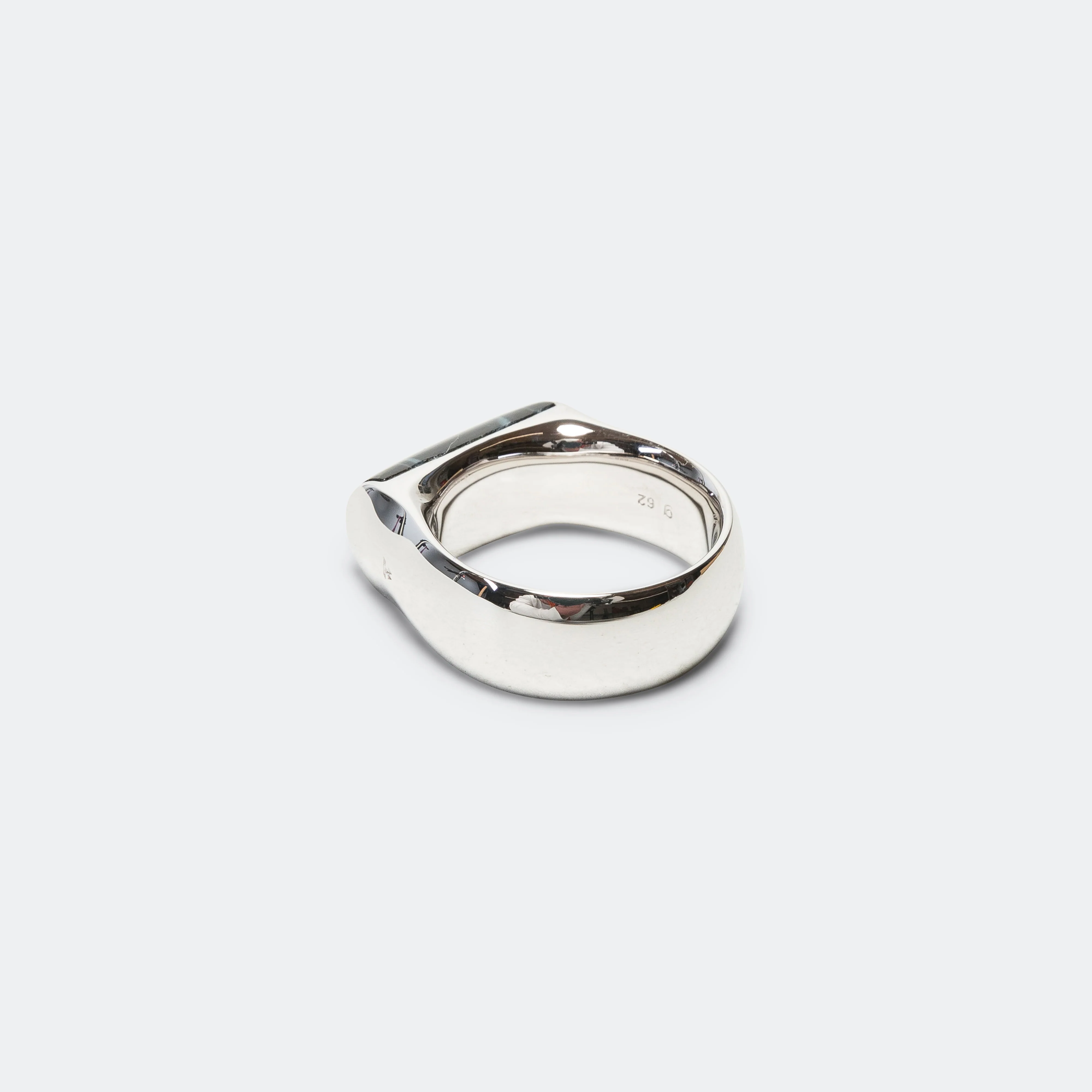 Crest Ring Blue Hawk Eye - 925 Silver - Image 3