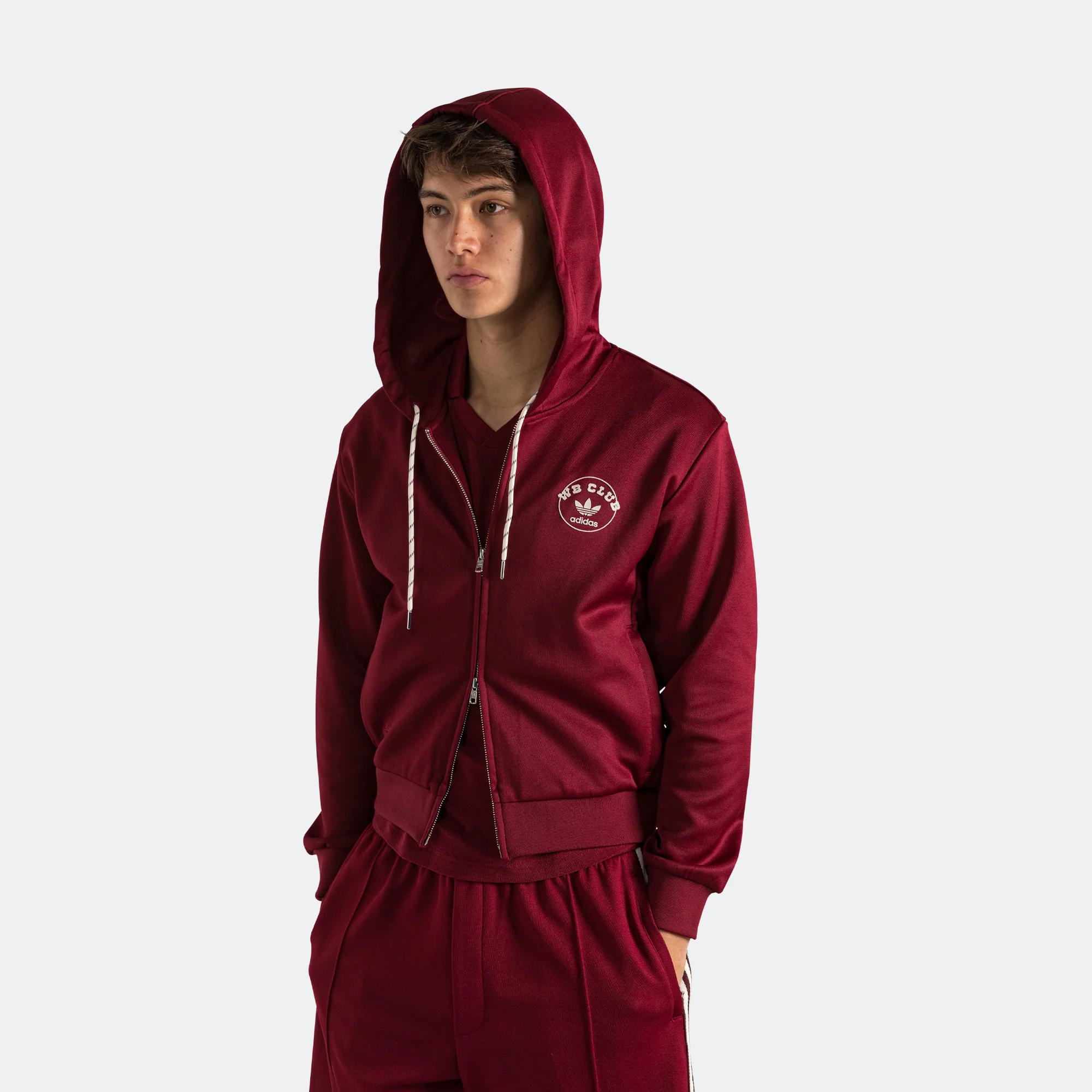 Track Hoodie x Wales Bonner - Core Burgundy - Image 5