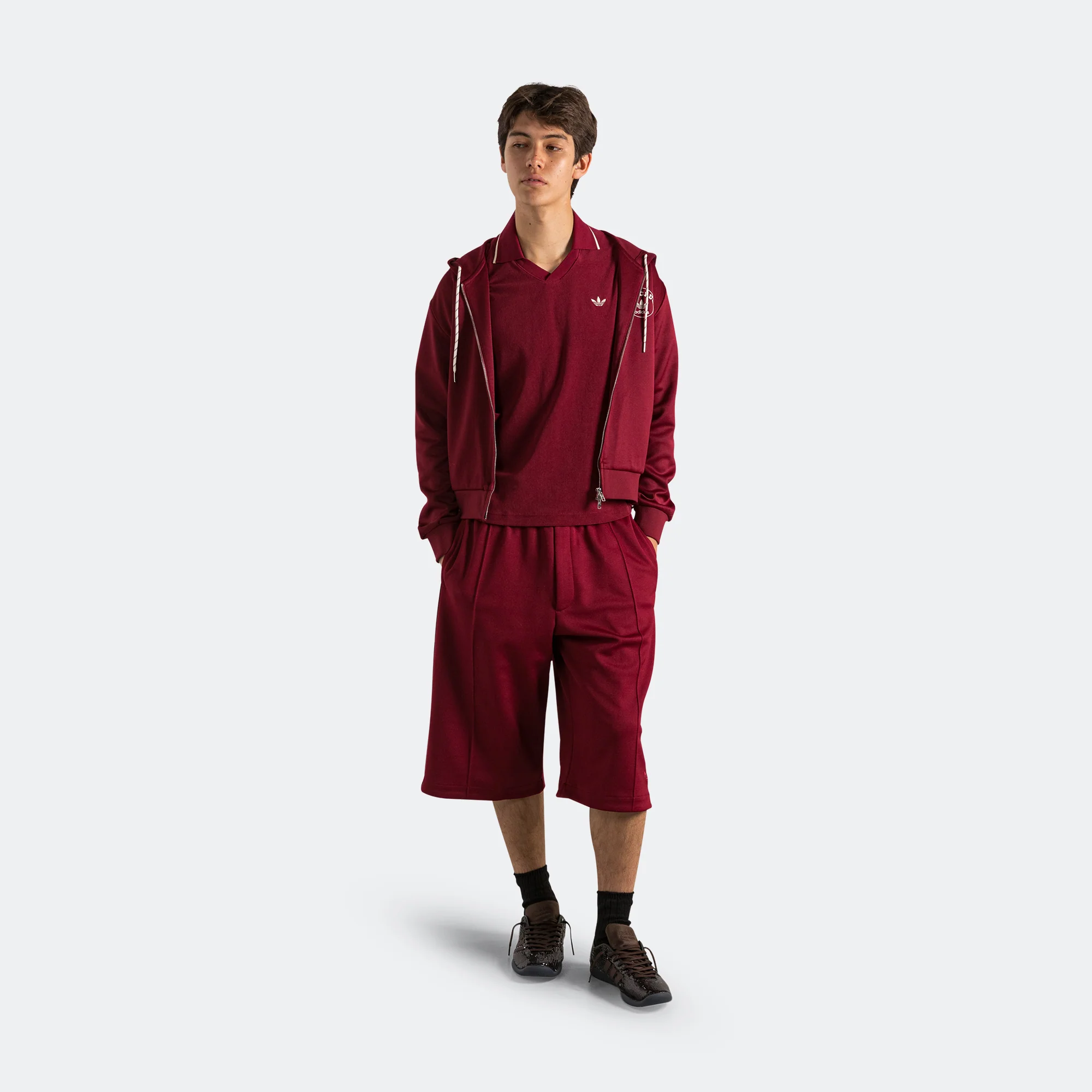 Track Hoodie x Wales Bonner - Core Burgundy - Image 7