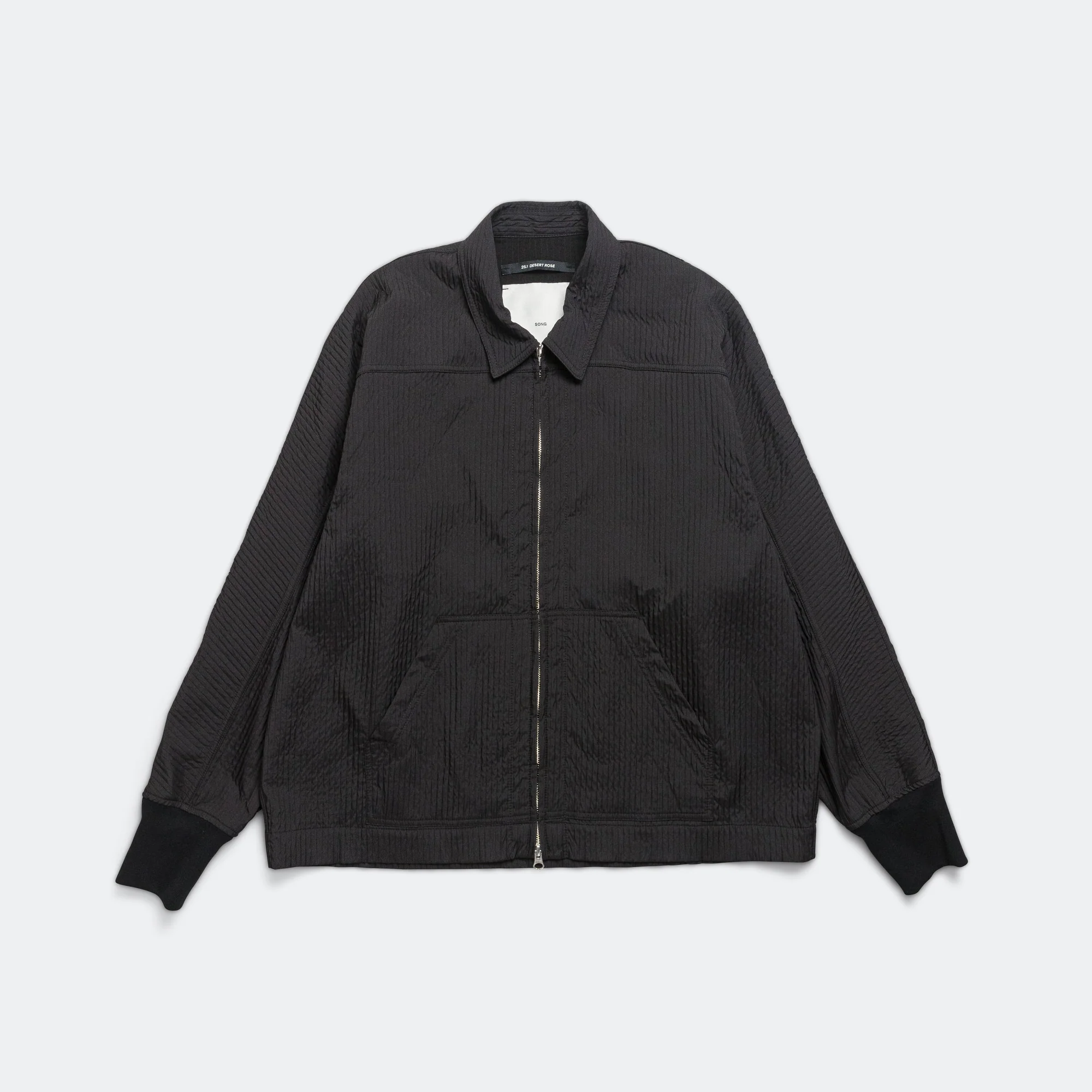 Track Jacket - Black Double Weave Stripe