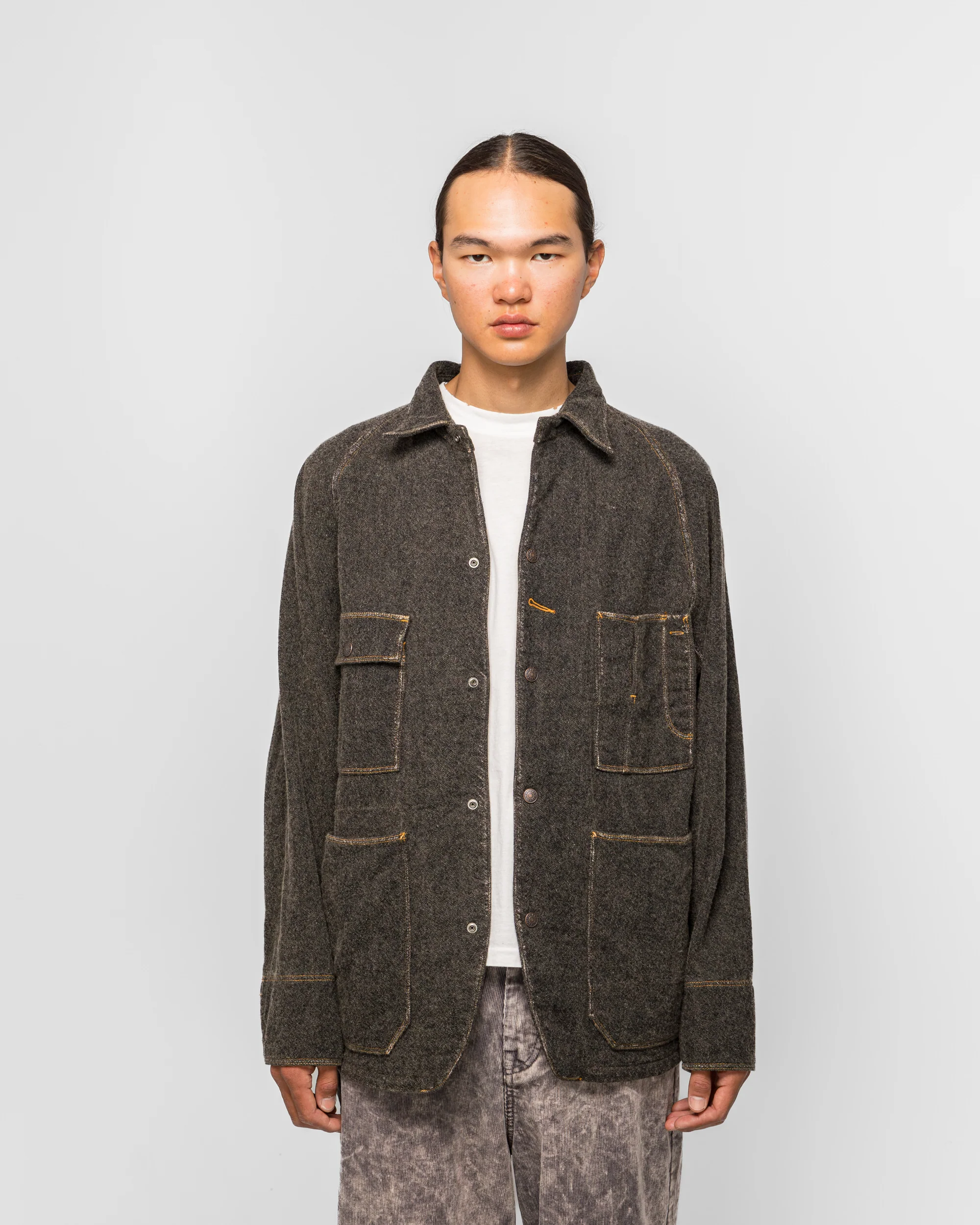 Twill Aging-Wool CACTUS Coverall - Fade Charcoal - Image 2