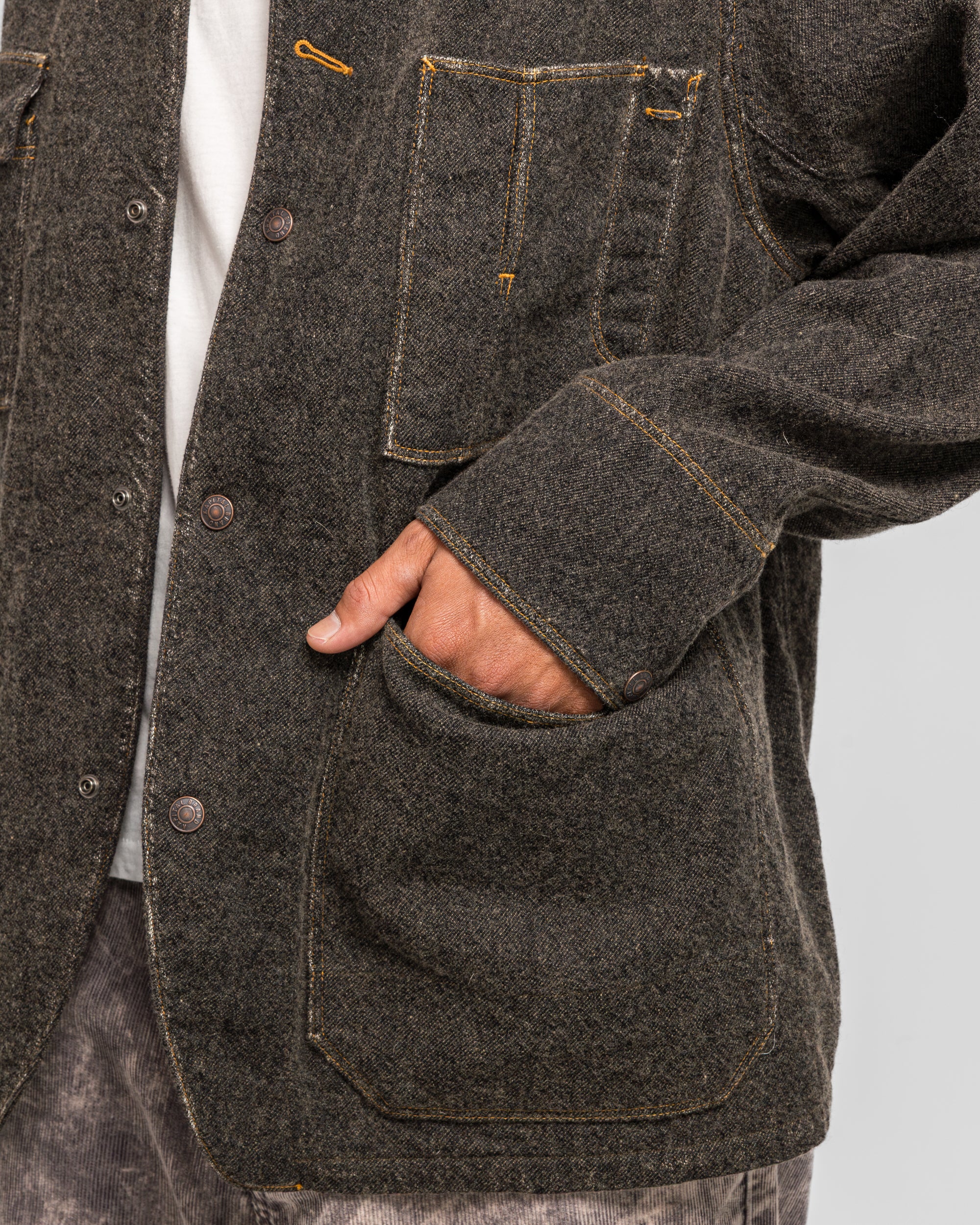 Twill Aging-Wool CACTUS Coverall - Fade Charcoal - Image 6