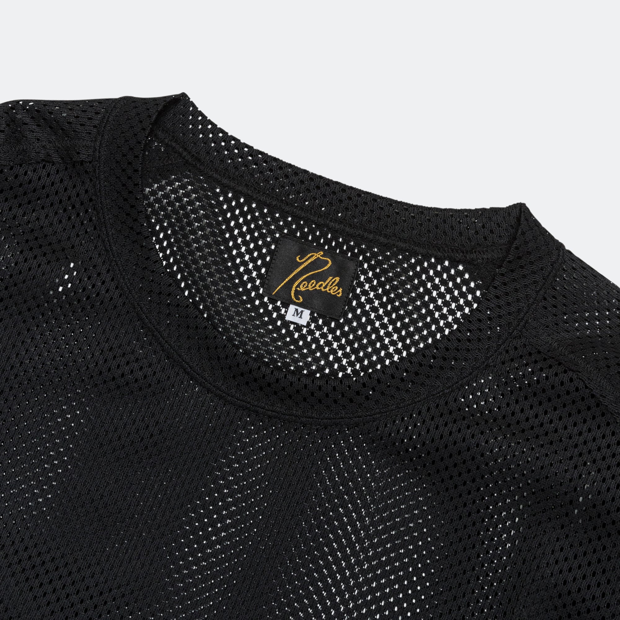 U-Neck LS Tee - Black Raschel Lace - Image 2