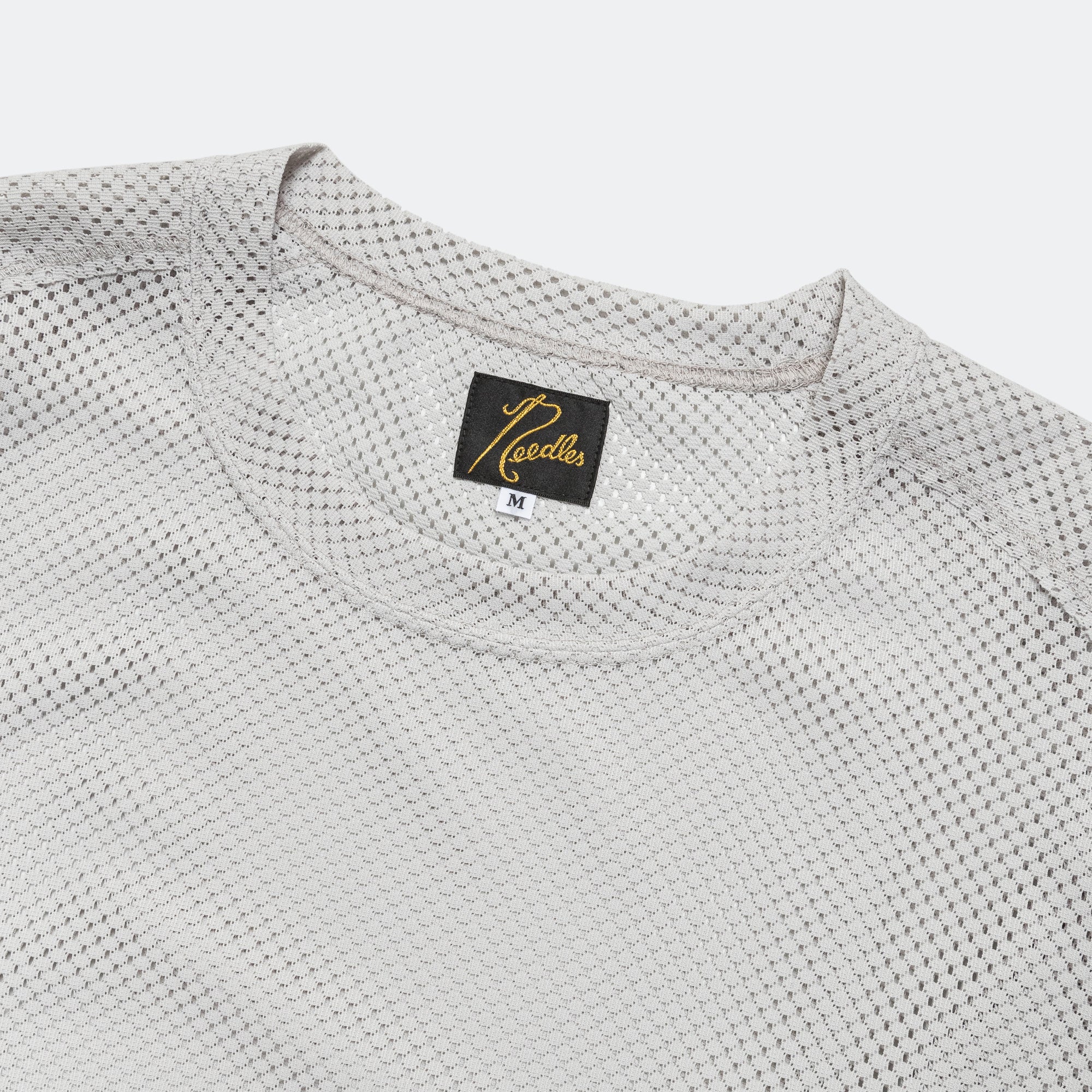 U-Neck LS Tee - Light Grey Raschel Lace - Image 2